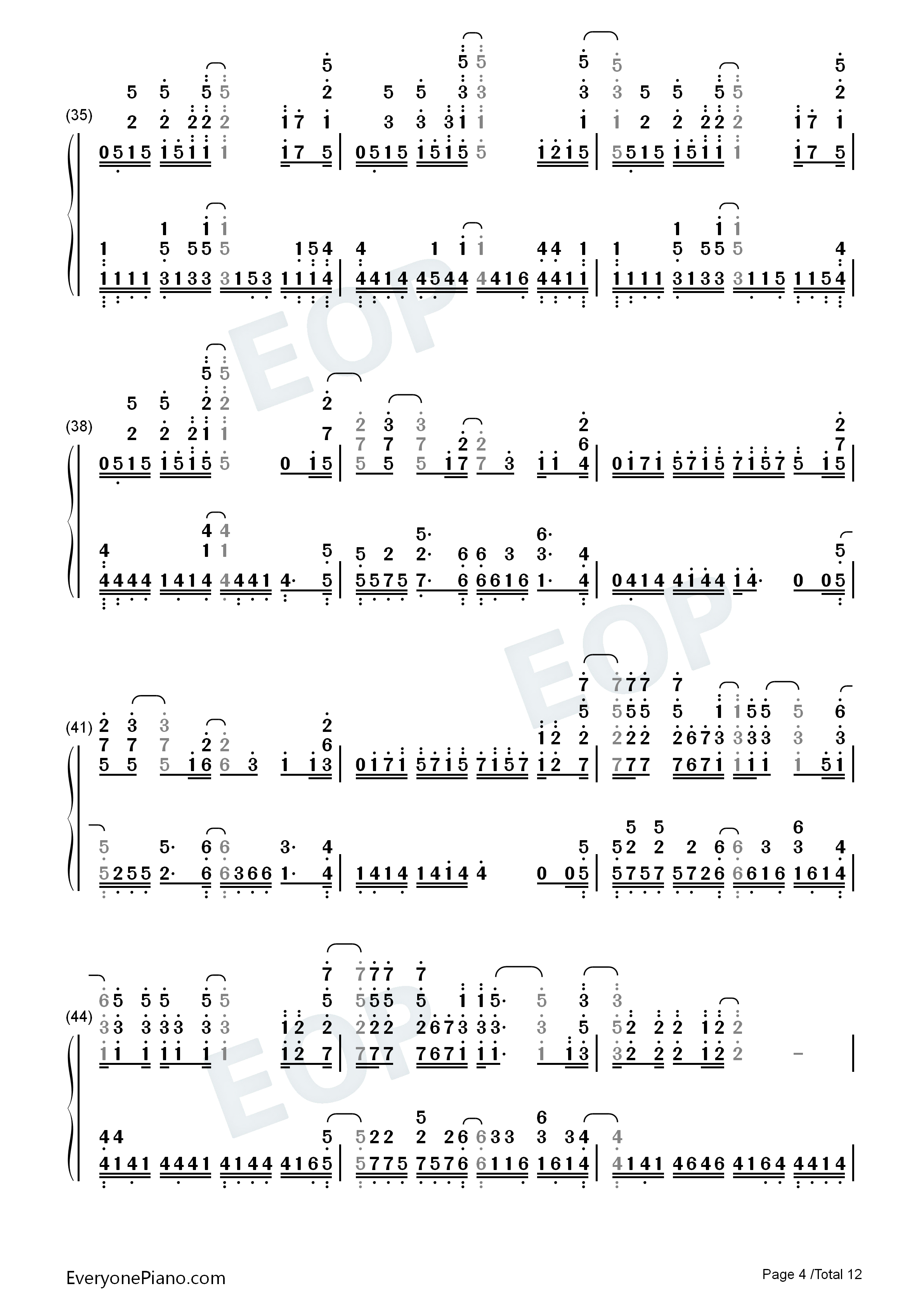 World End钢琴简谱-FLOW演唱4