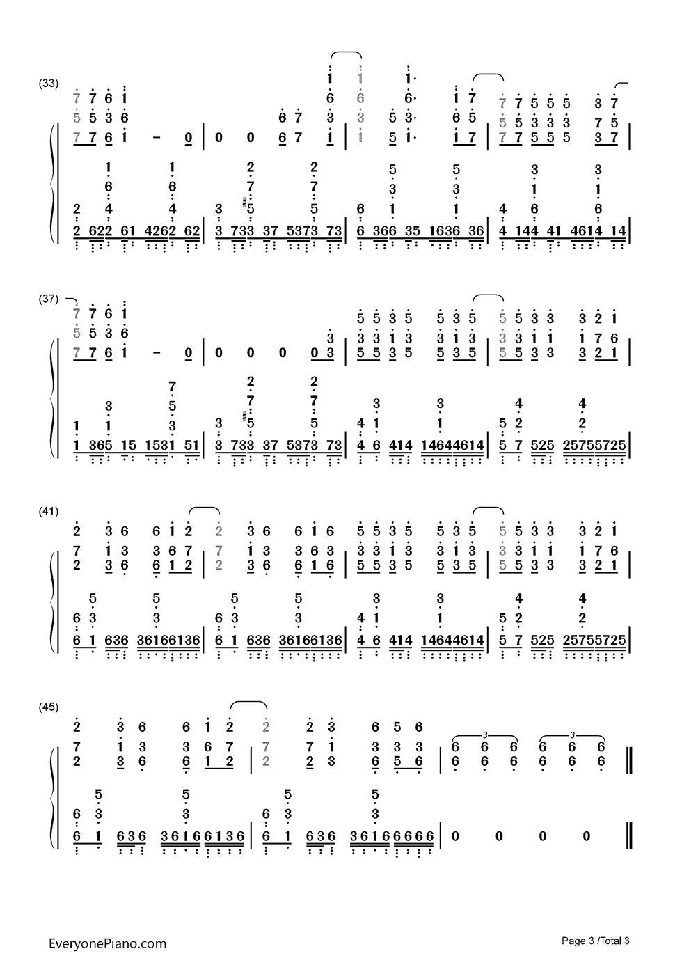 X.U.钢琴简谱-数字双手-SawanoHiroyuki[nZk]3