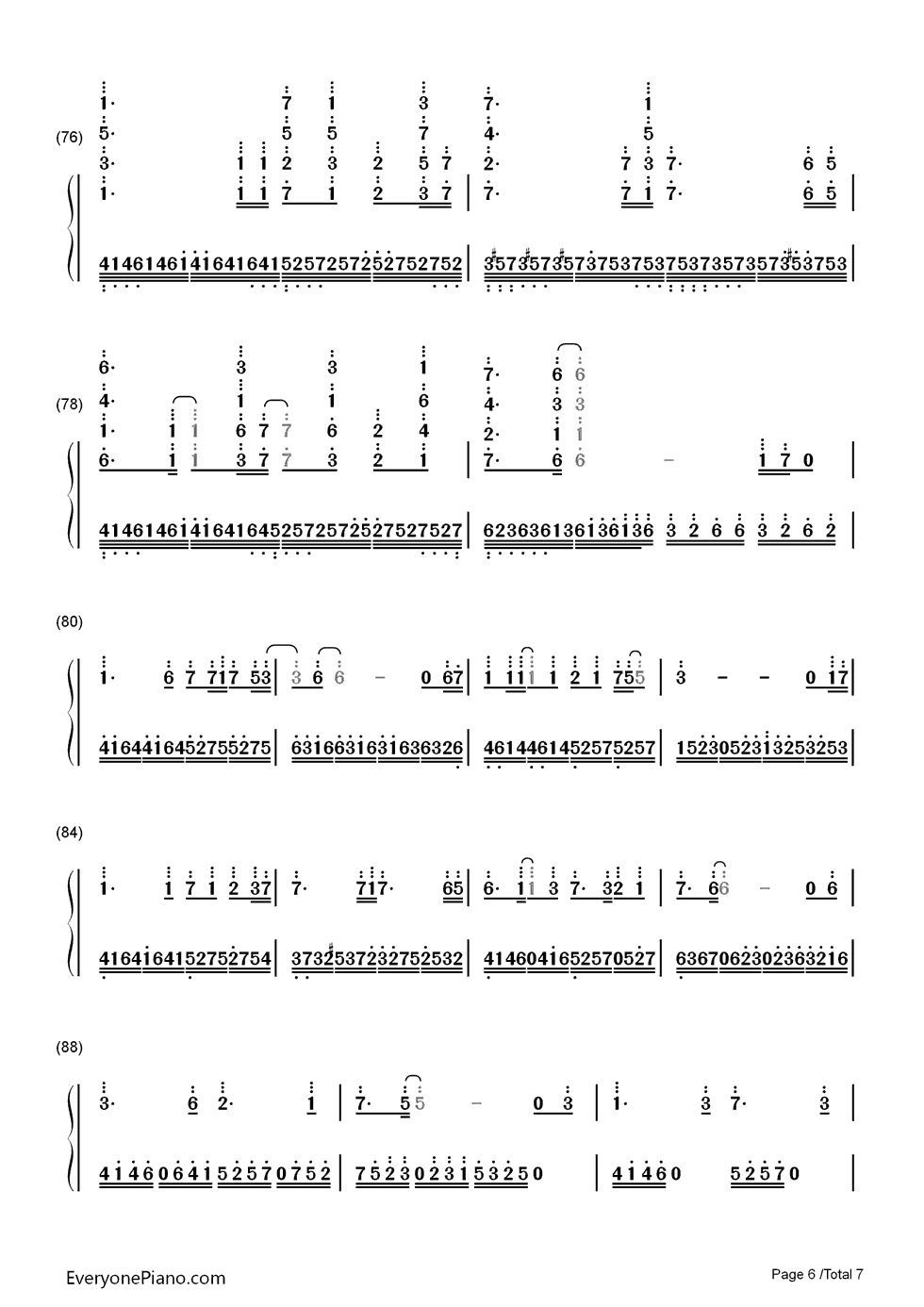 原点钢琴简谱-数字双手-西单女孩6