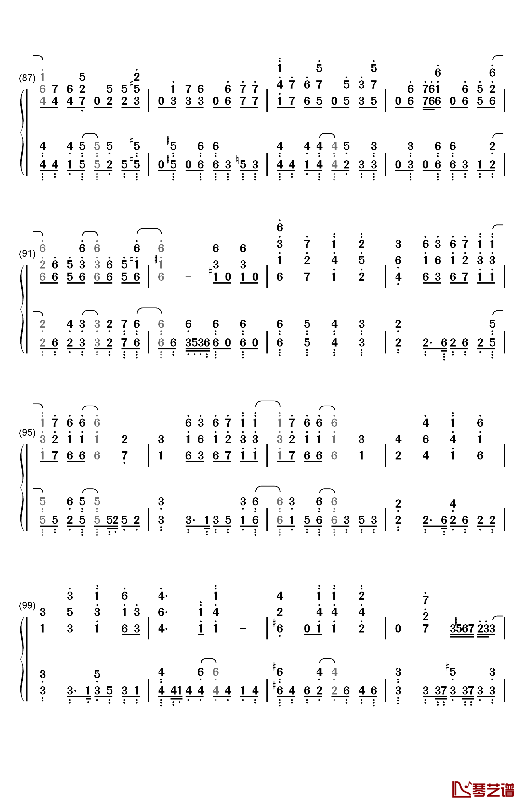 ラブドラマティックfeat伊原六花钢琴简谱-数字双手-铃木雅之6