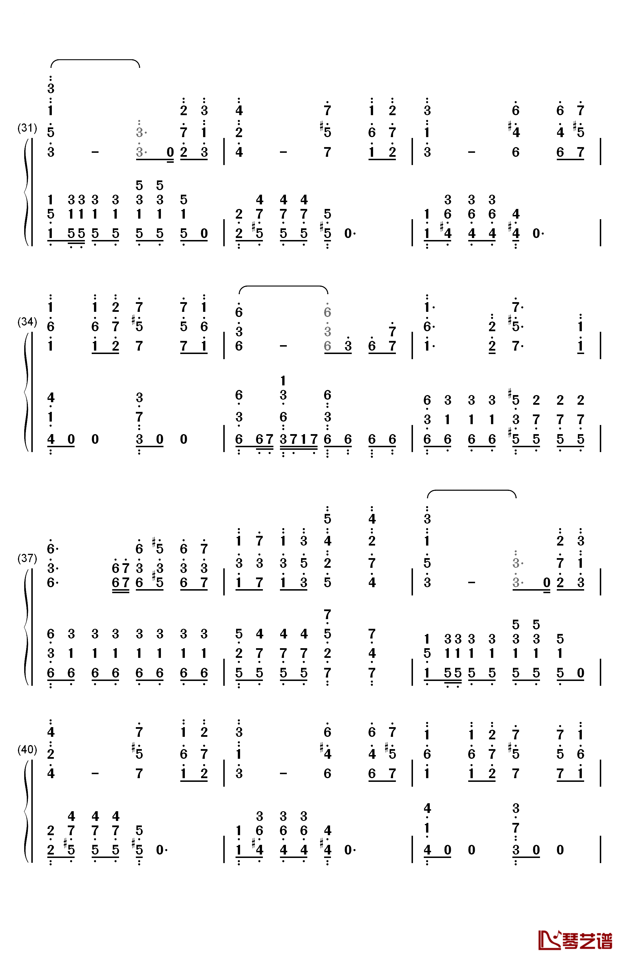 劲乐团V3钢琴简谱-数字双手-BeautifulDay3