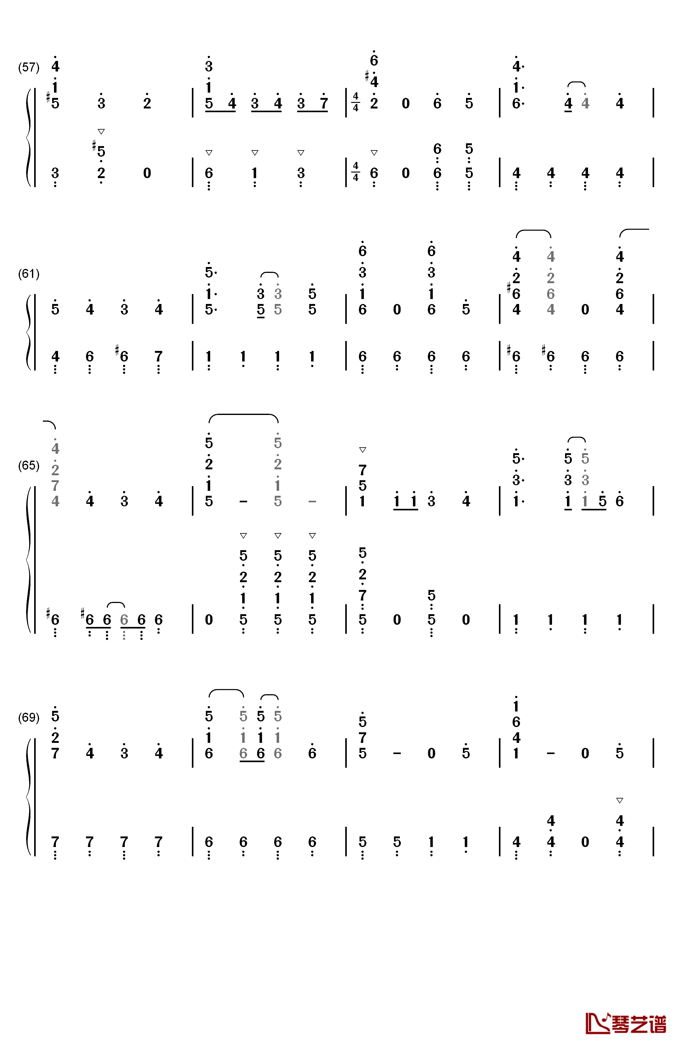 かくしん的☆めたまるふぉ～ぜっ钢琴简谱-数字双手-土间埋（CV：田中爱美）4