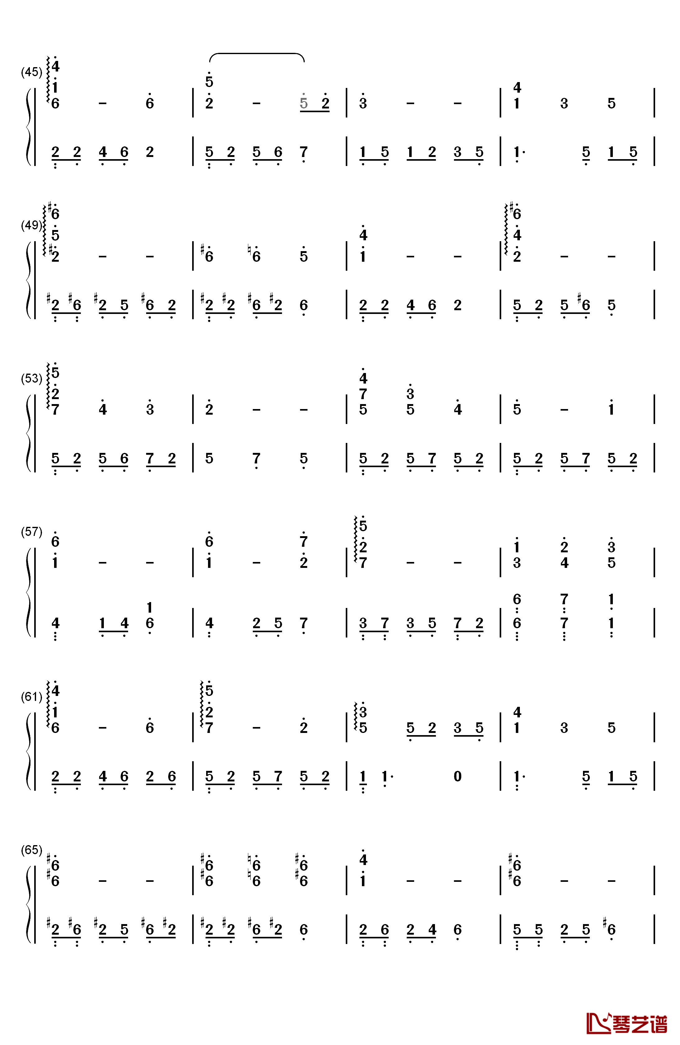 左耳钢琴简谱-数字双手-赵薇3