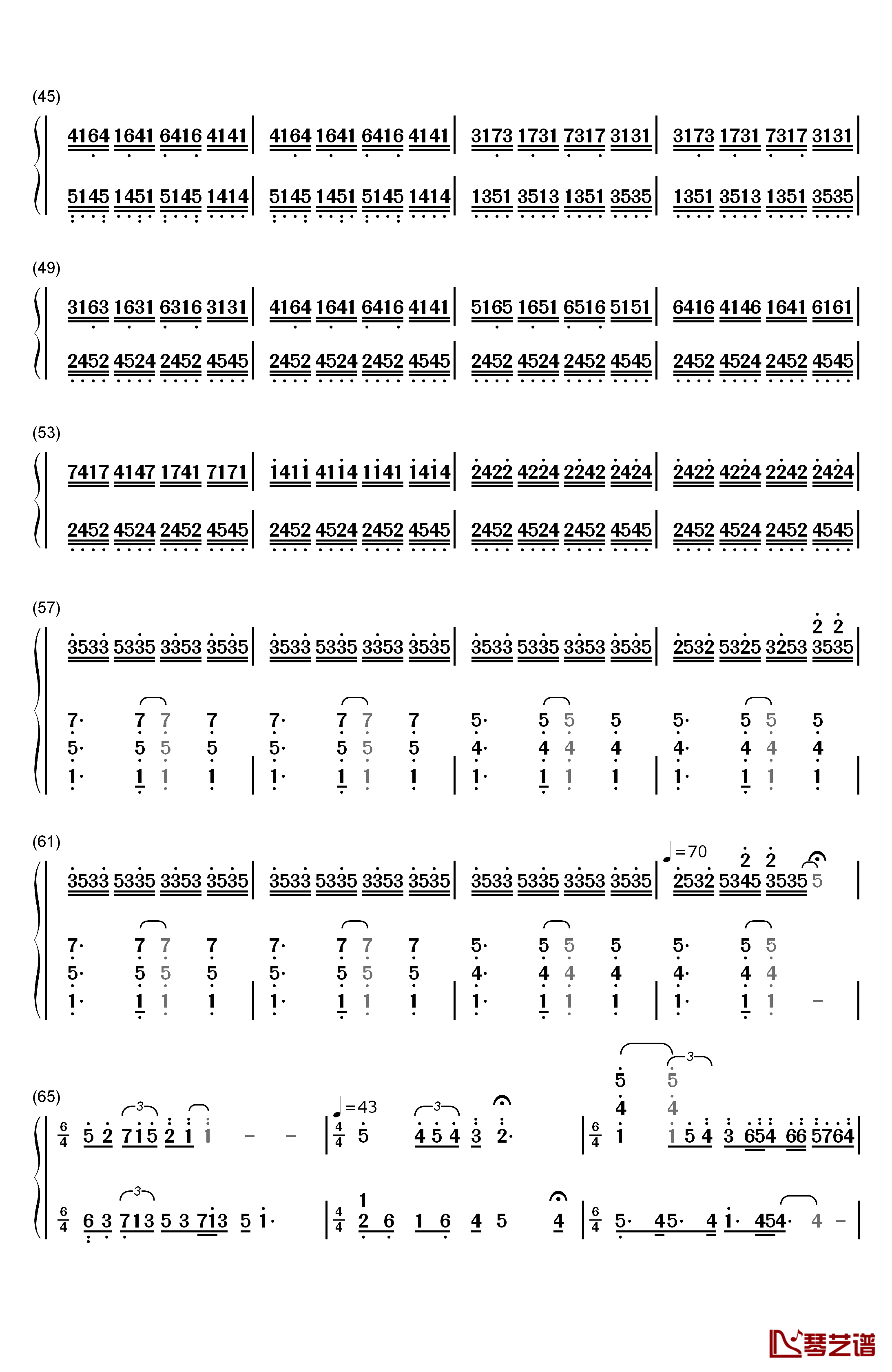 The Sunbeams... They Scatter钢琴简谱-数字双手-Yiruma3