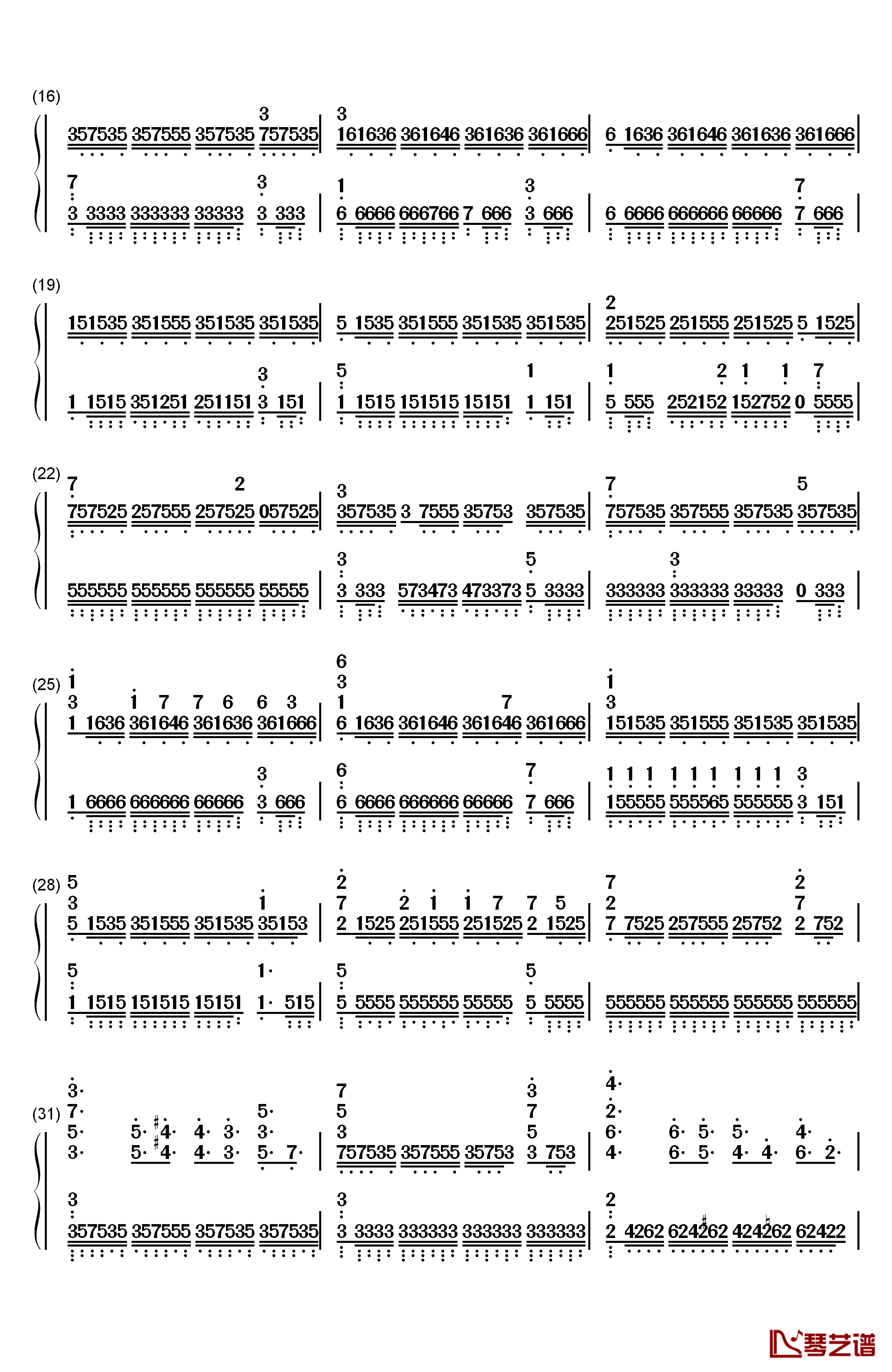 Chevaliers De Sangreal钢琴简谱-数字双手-Hans Zimmer2