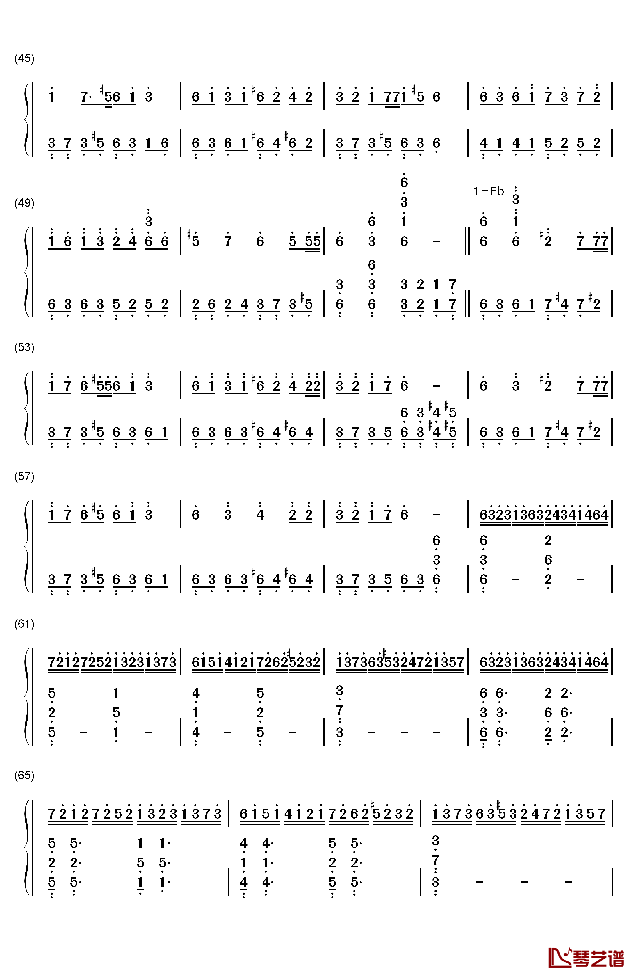 スイートデコラアイスクリームホリック钢琴简谱-数字双手-初音ミク3