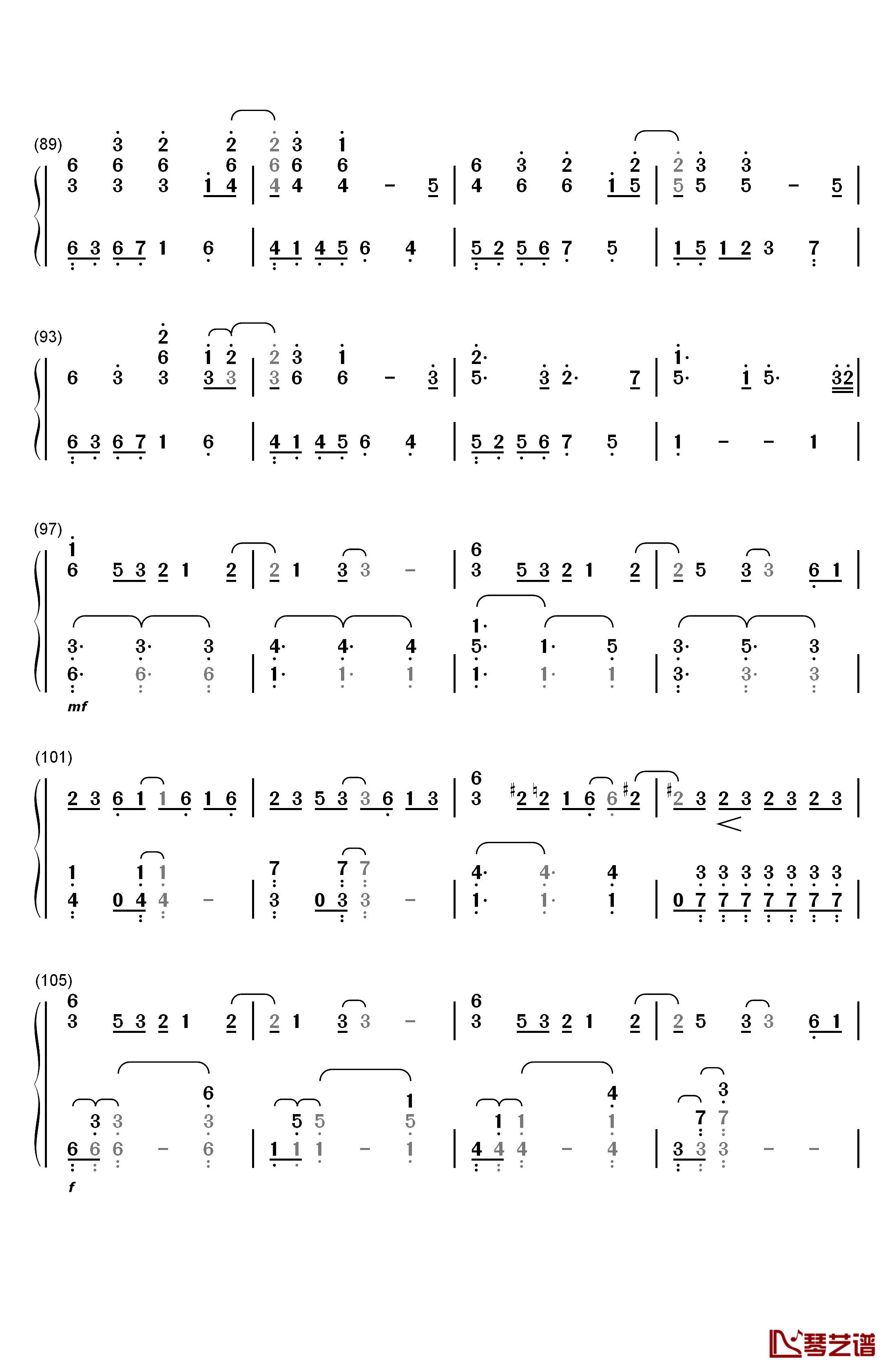 サマータイムレコード钢琴简谱-数字双手-IA5