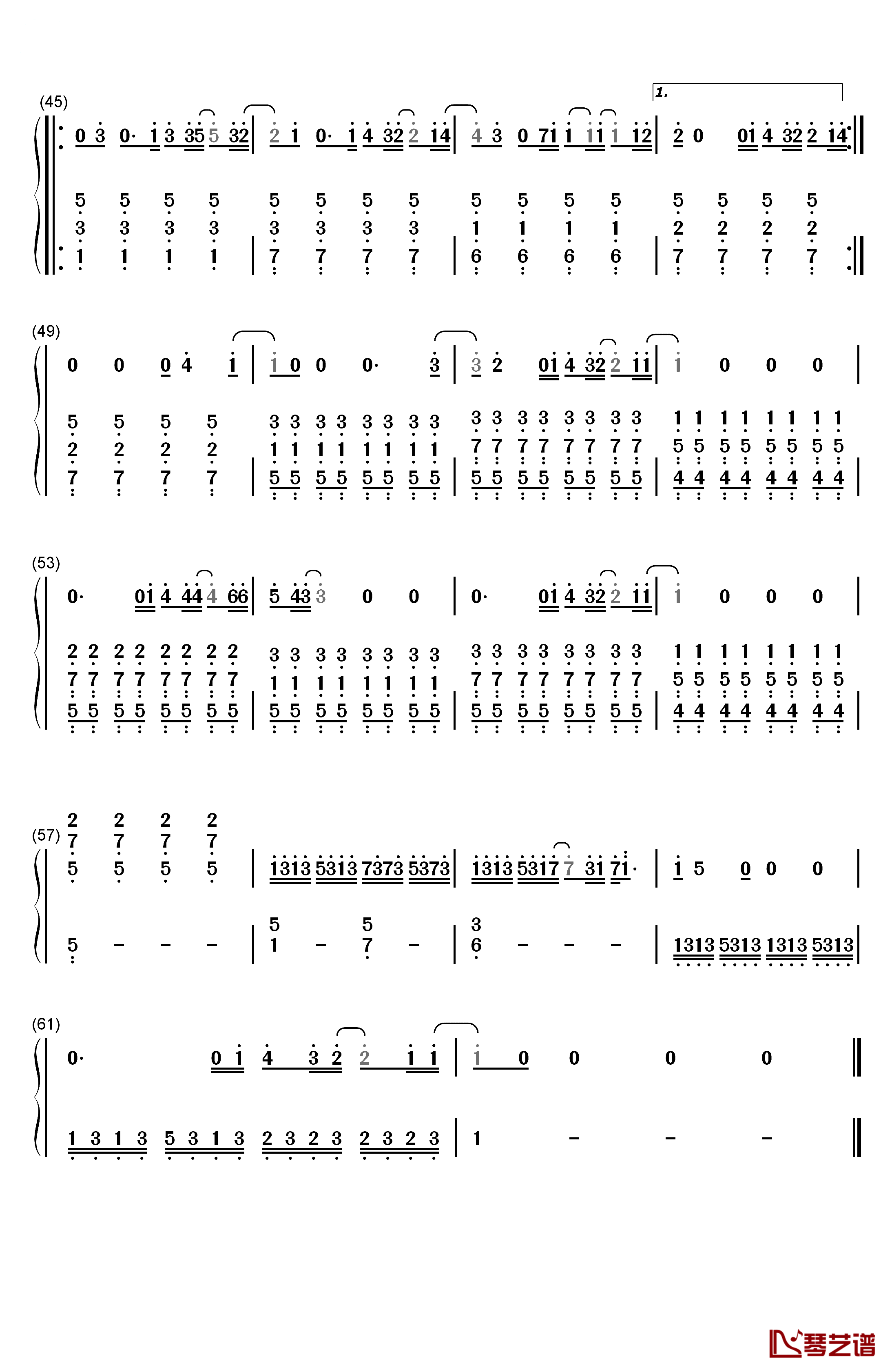 Boston钢琴简谱-数字双手-AUGUSTANA3