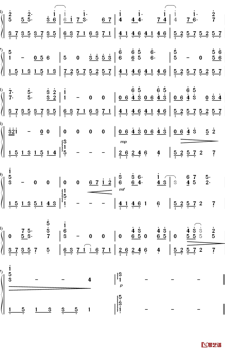 Always Online钢琴简谱-数字双手-林俊杰3