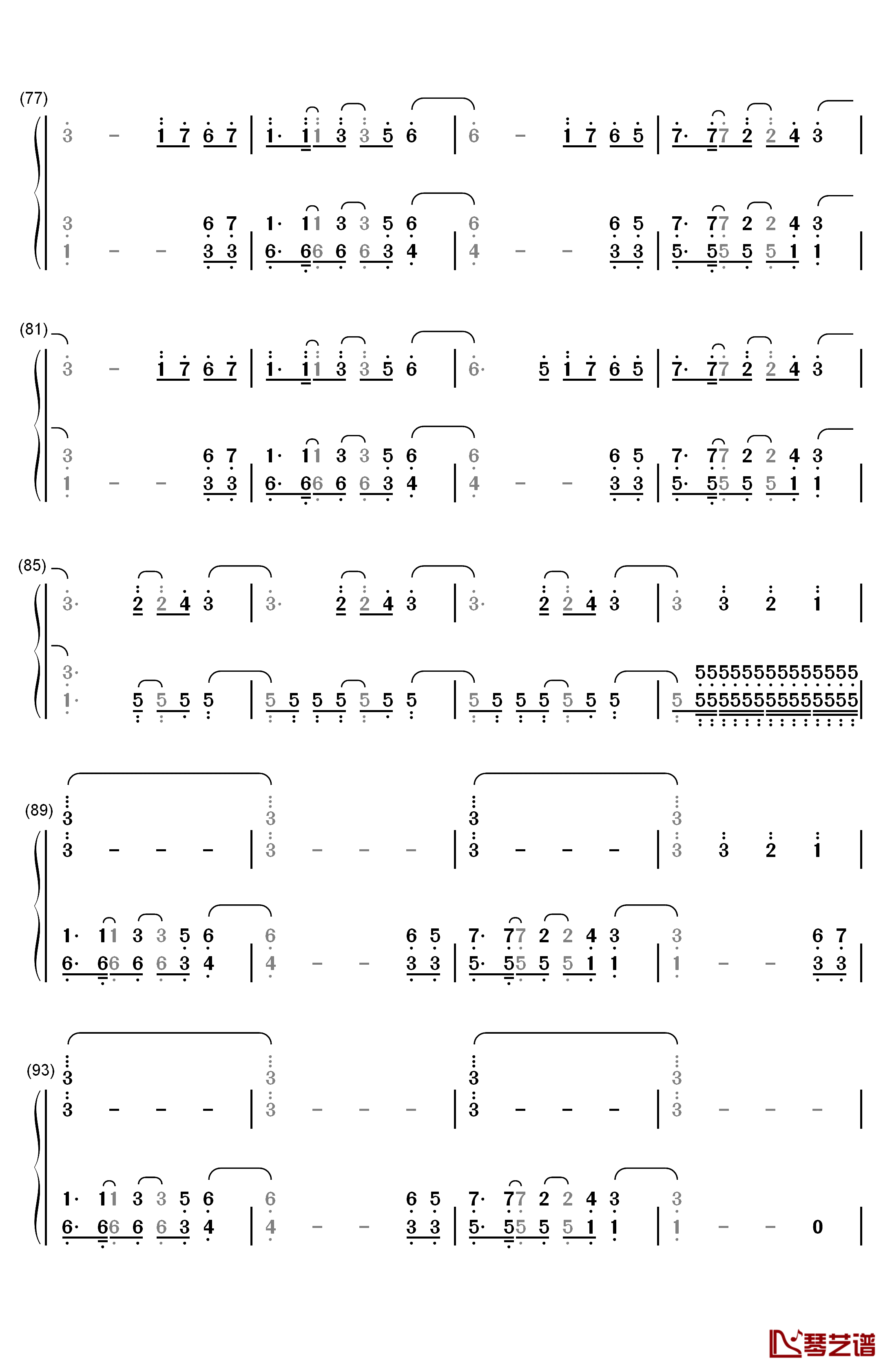 Neon Lights钢琴简谱-数字双手-Demi Lovato5