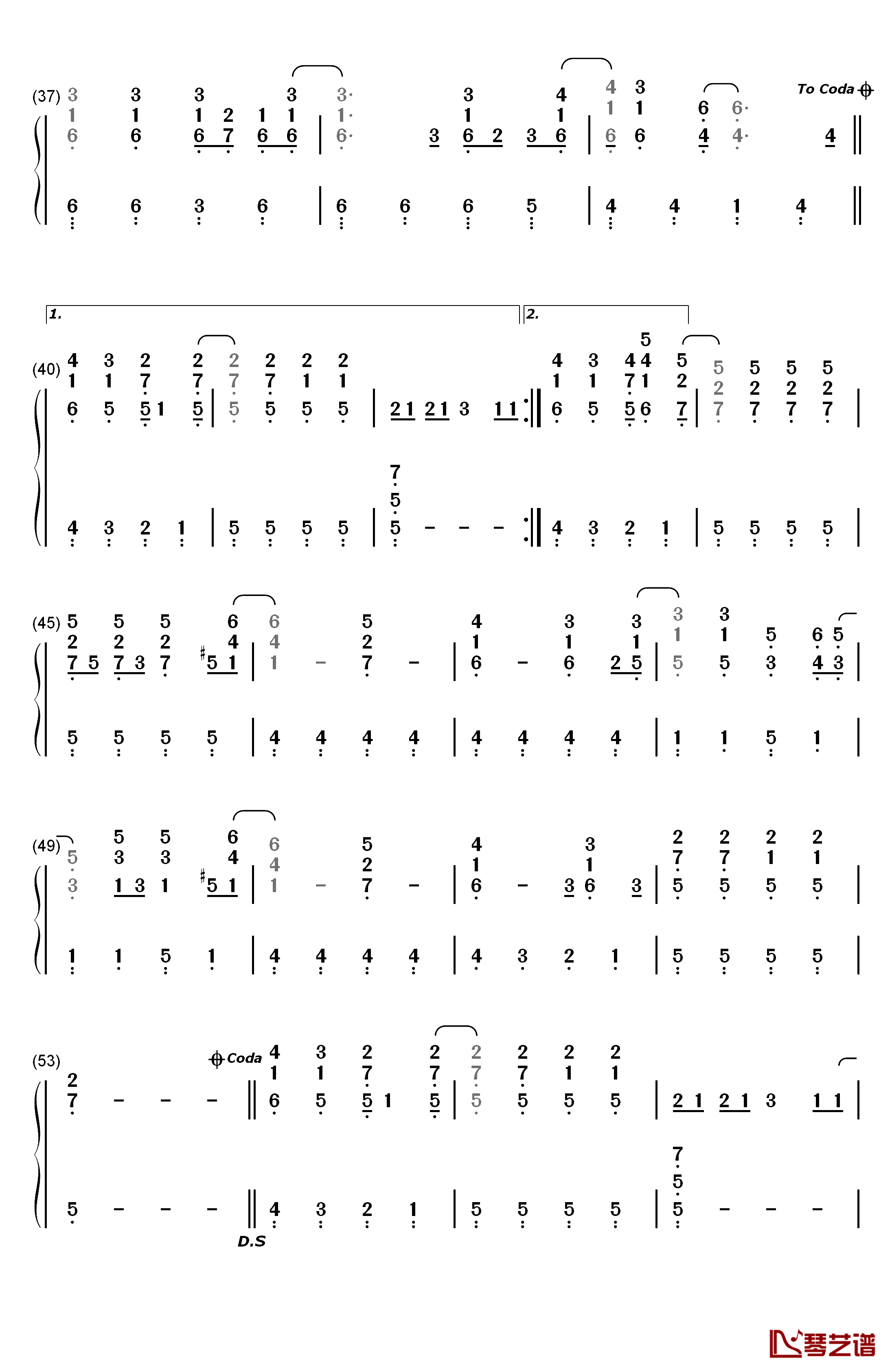 The Show钢琴简谱-数字双手-Lenka3