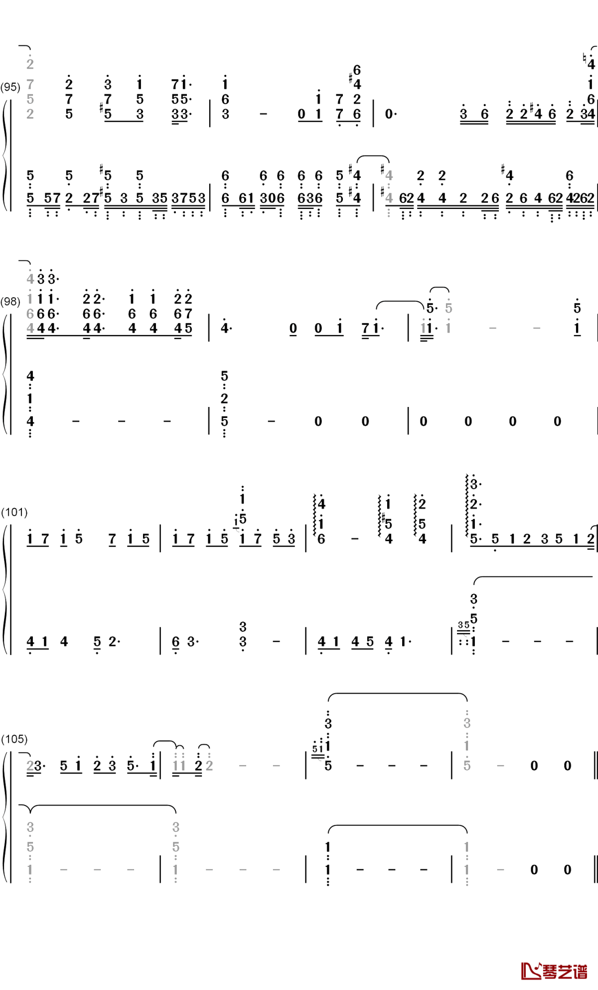 光の道標钢琴简谱-数字双手-鹿乃8