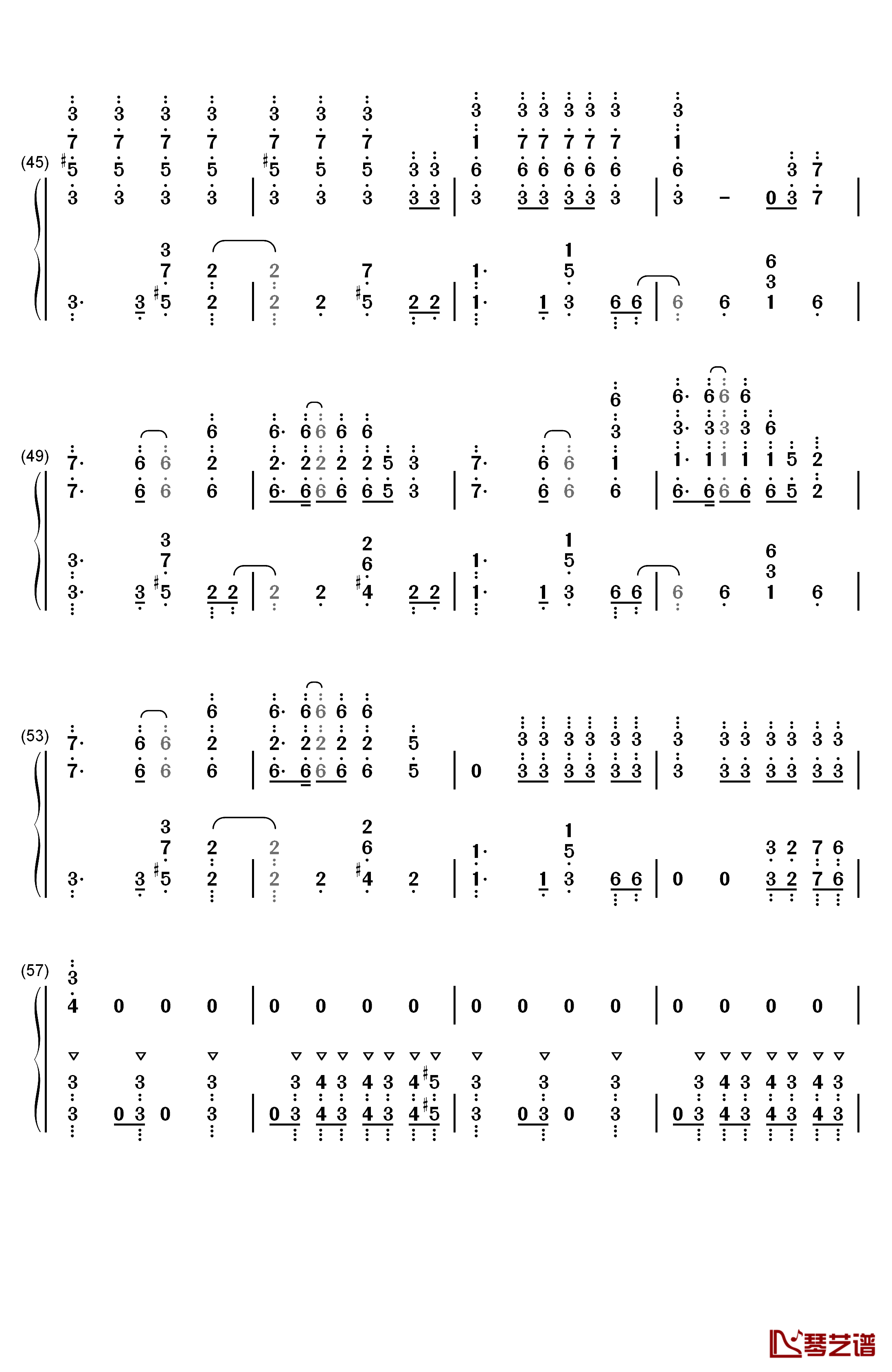 POP STARS钢琴简谱-数字双手-KDA3