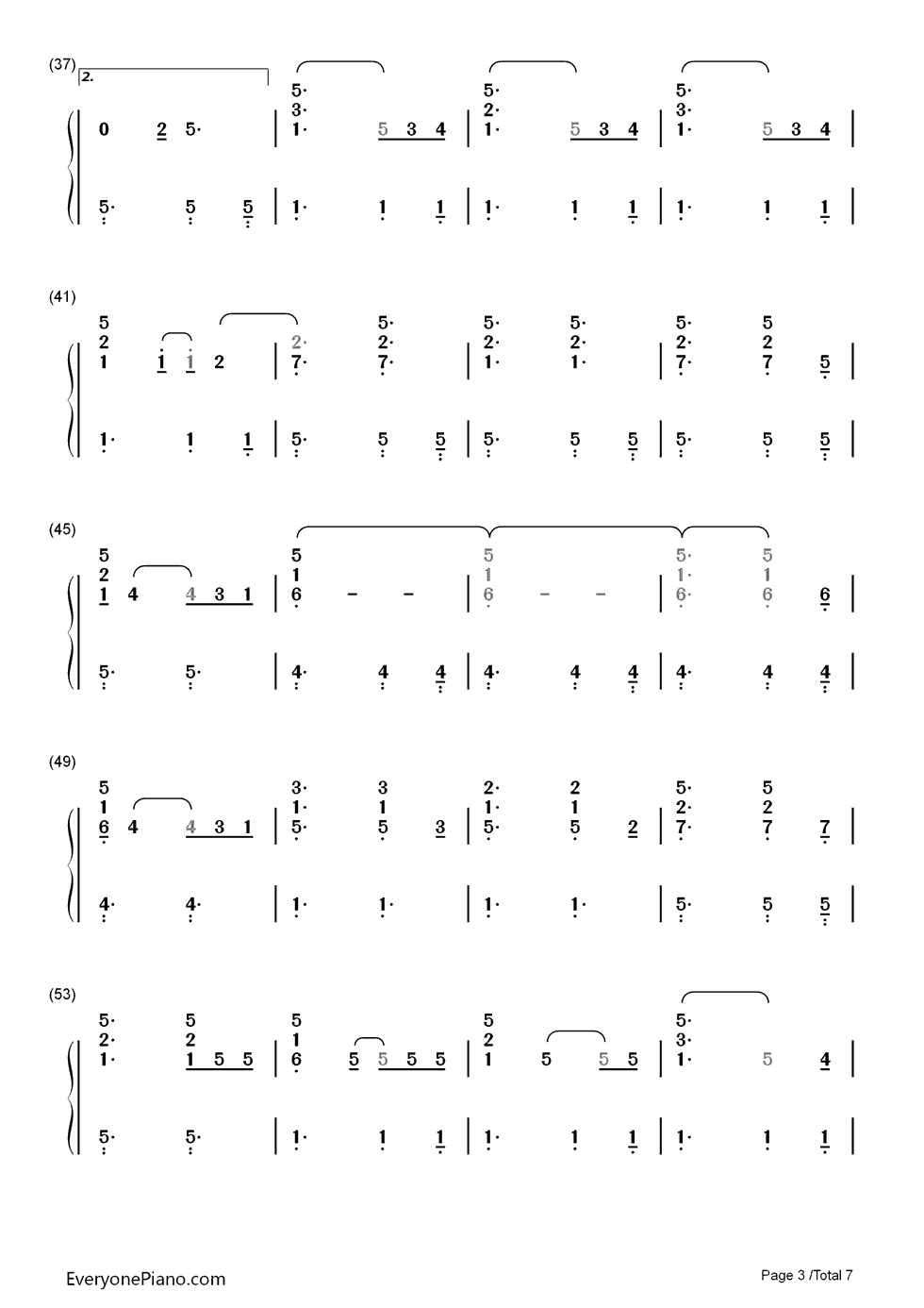 Us Against the World钢琴简谱-数字双手-Coldplay3