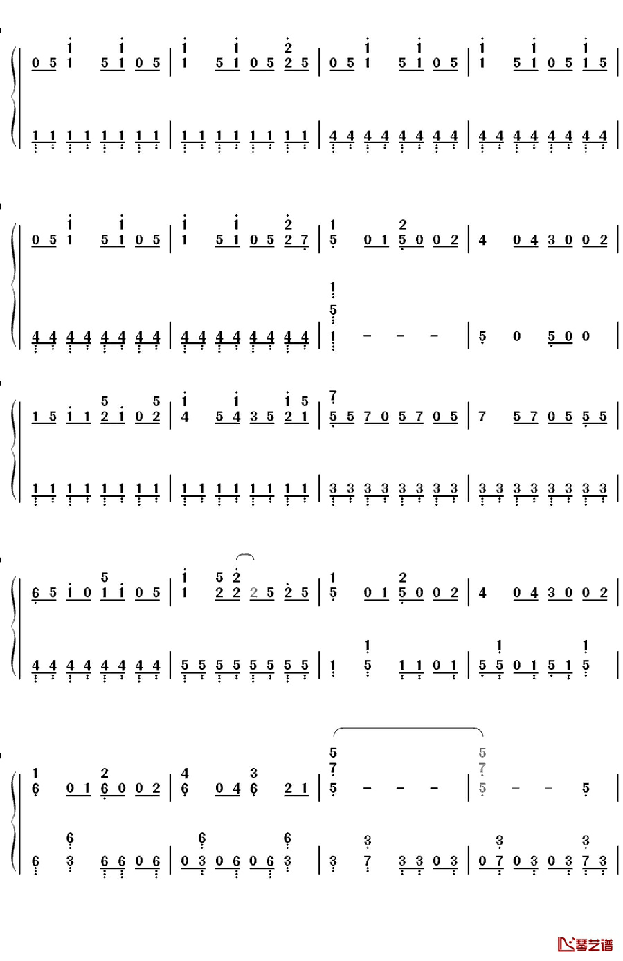 Morning Arch钢琴简谱-数字双手-河野マリナ4