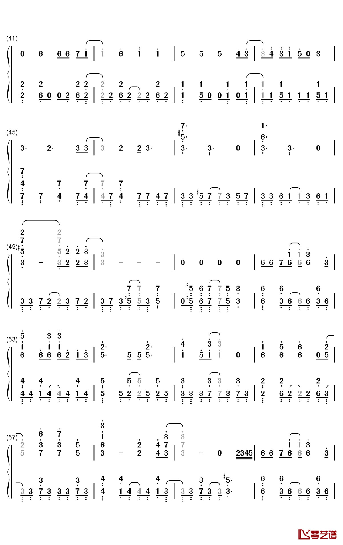 刹那の果実钢琴简谱-数字双手-黒崎真音3