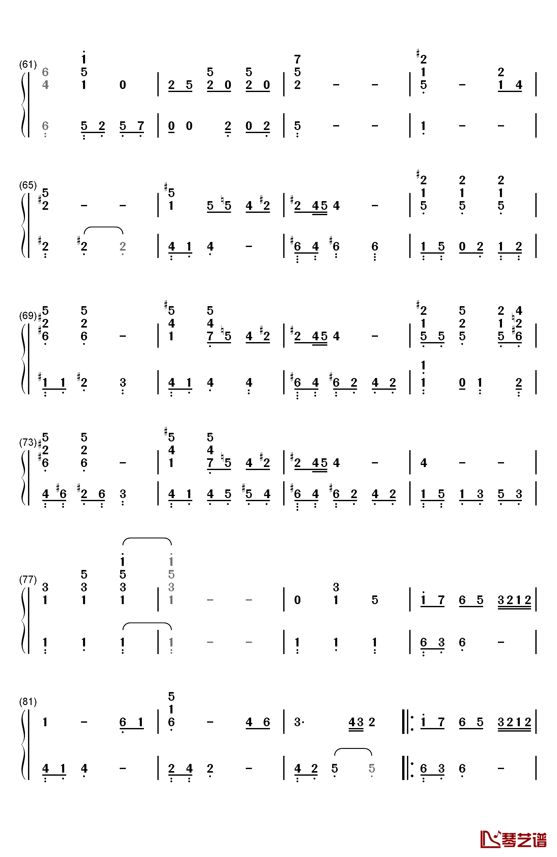 Continued Story钢琴简谱-数字双手-Hitomi(黒石ひとみ)4