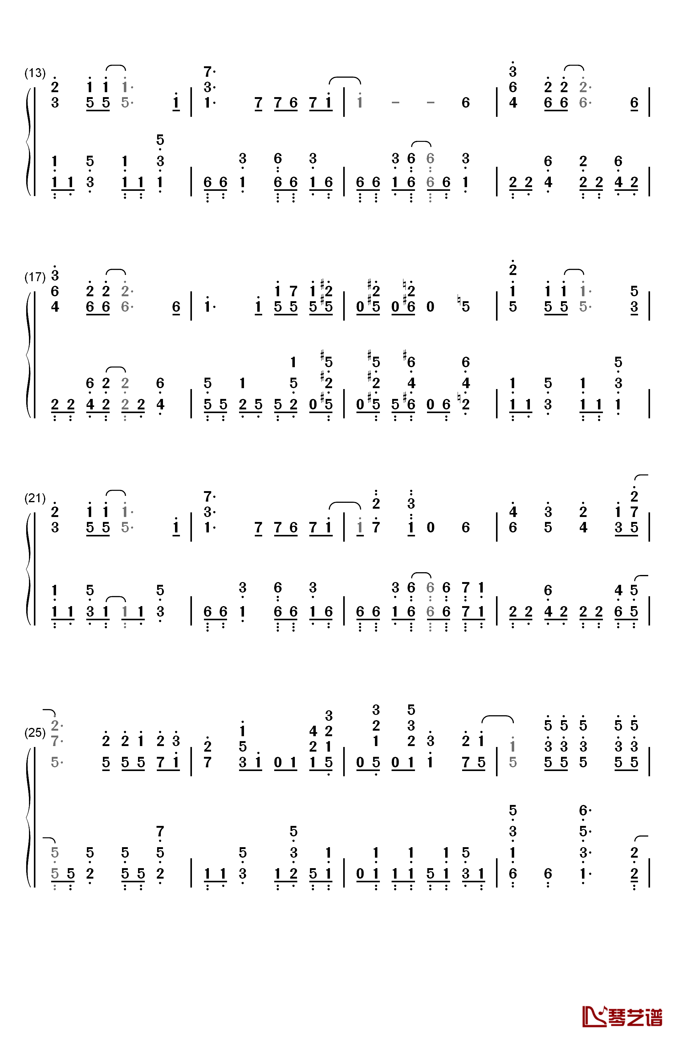 仆らは今のなかで钢琴简谱-数字双手-μ's2