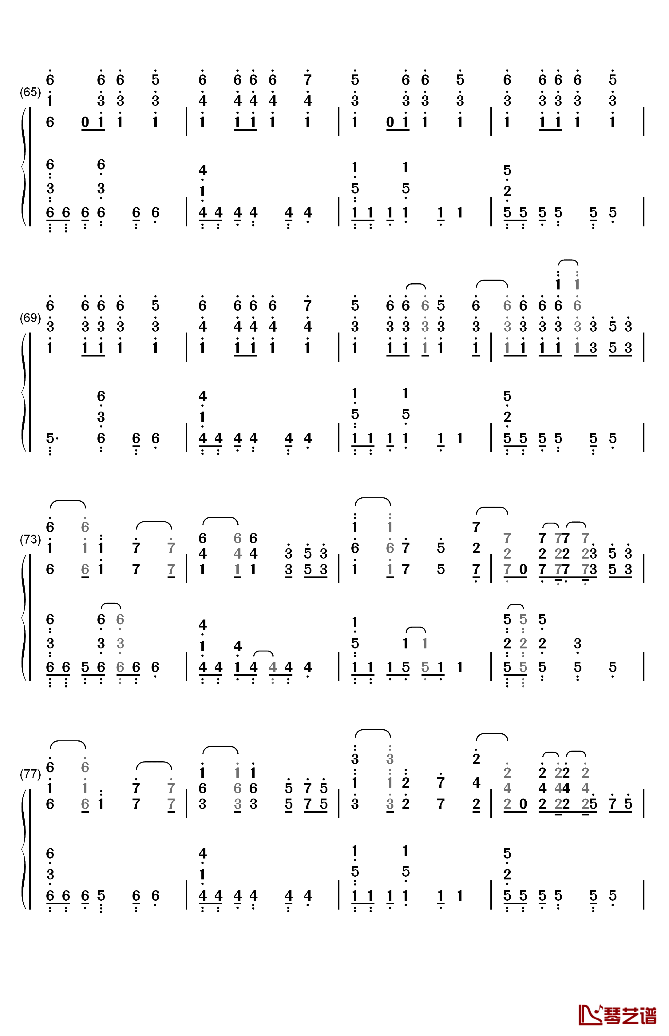 Numb摇滚版钢琴简谱-数字双手-林肯公园5