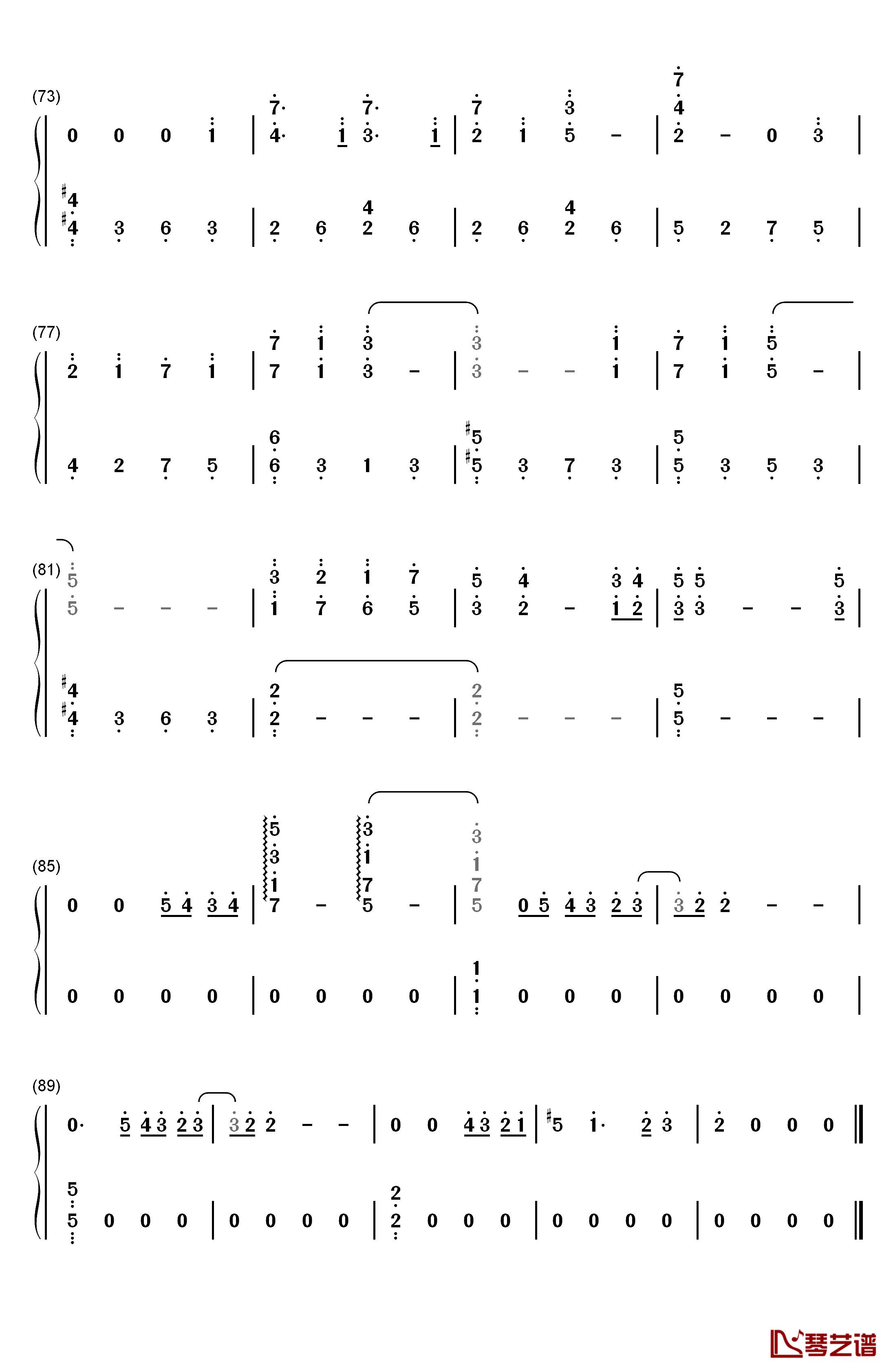 Xanny钢琴简谱-数字双手-Billie Eilish5