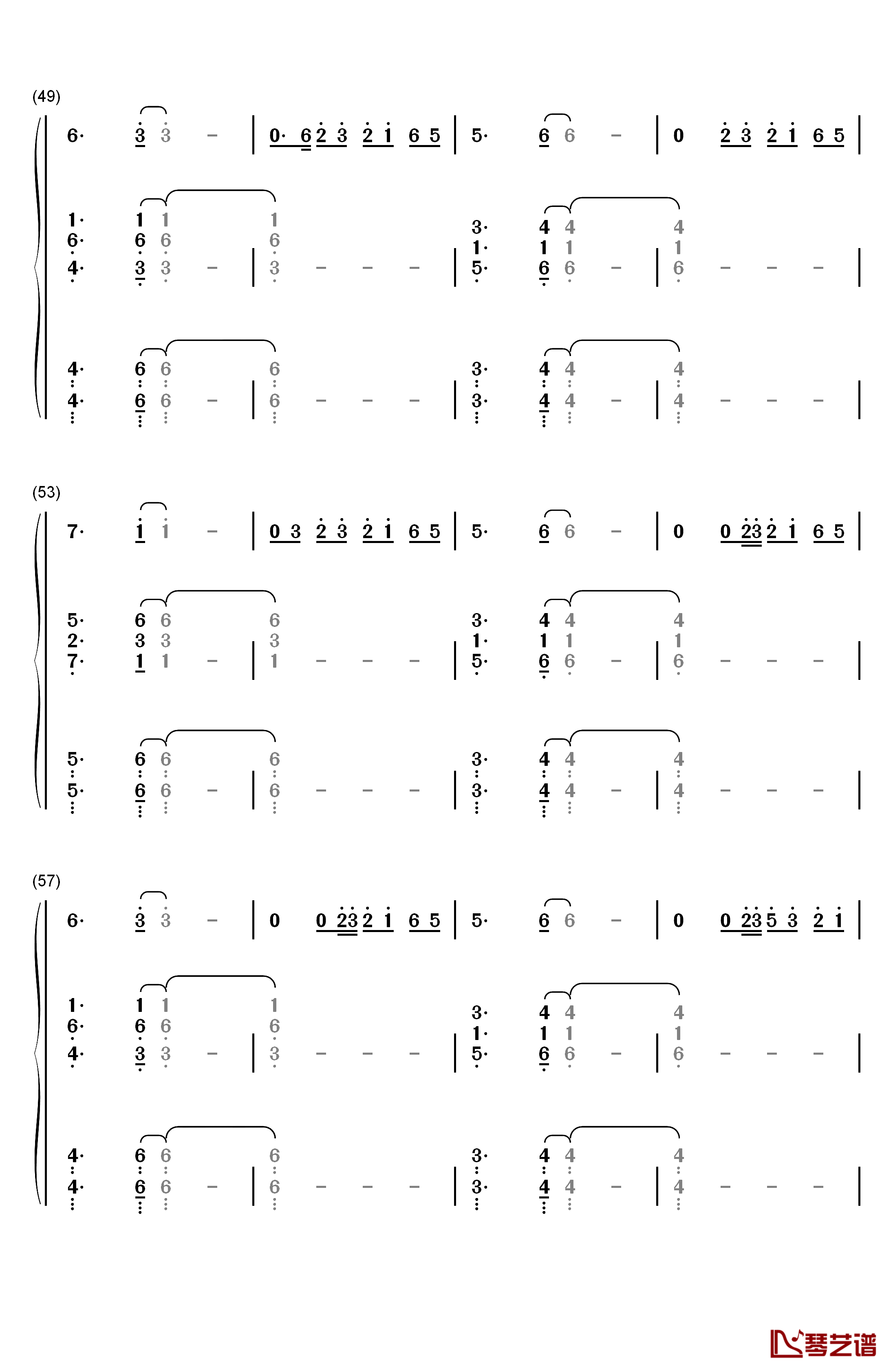 Bruises钢琴简谱-数字双手-Lewis Capaldi5