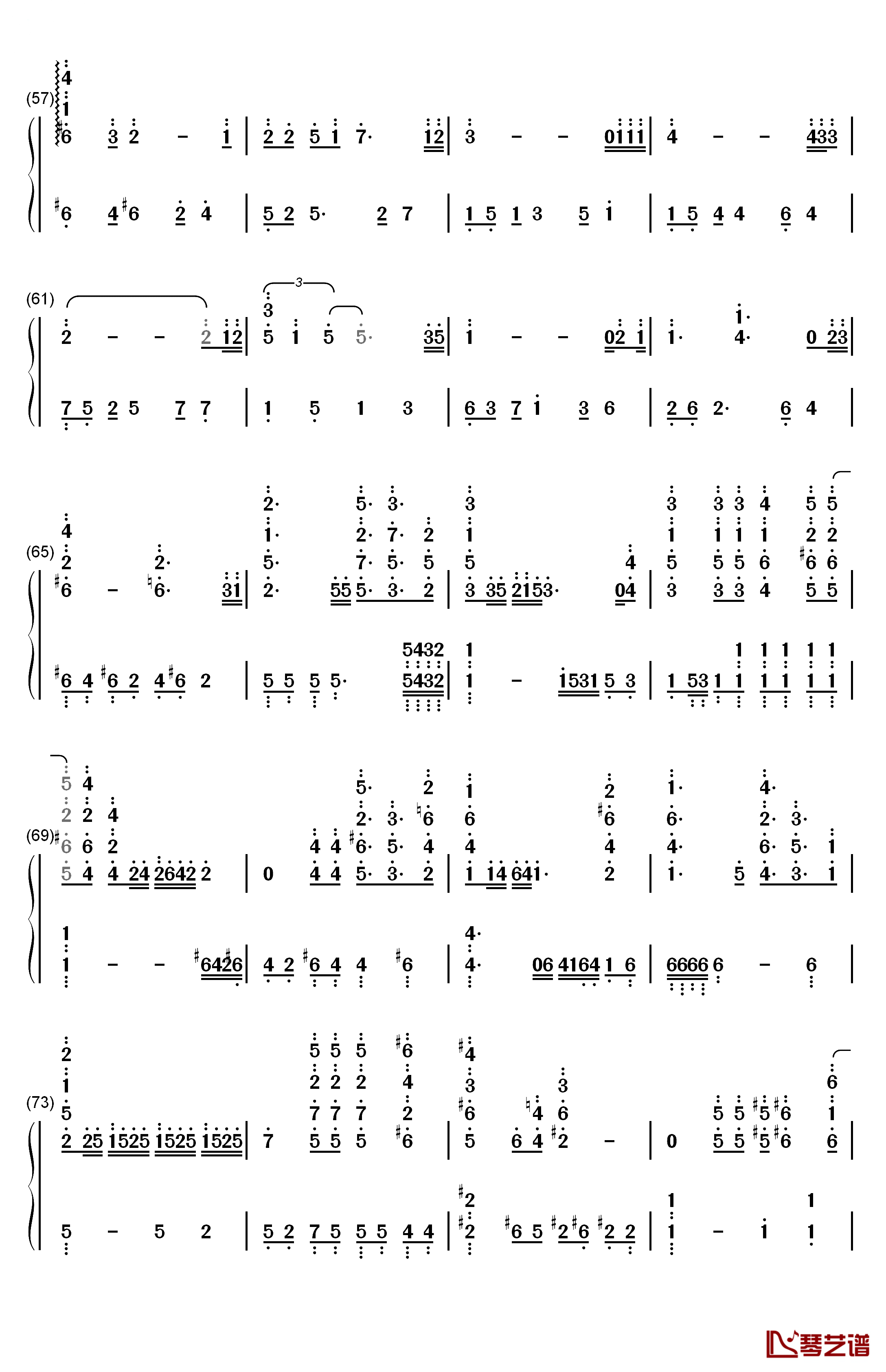 Circle of Life钢琴简谱-数字双手-Elton John4