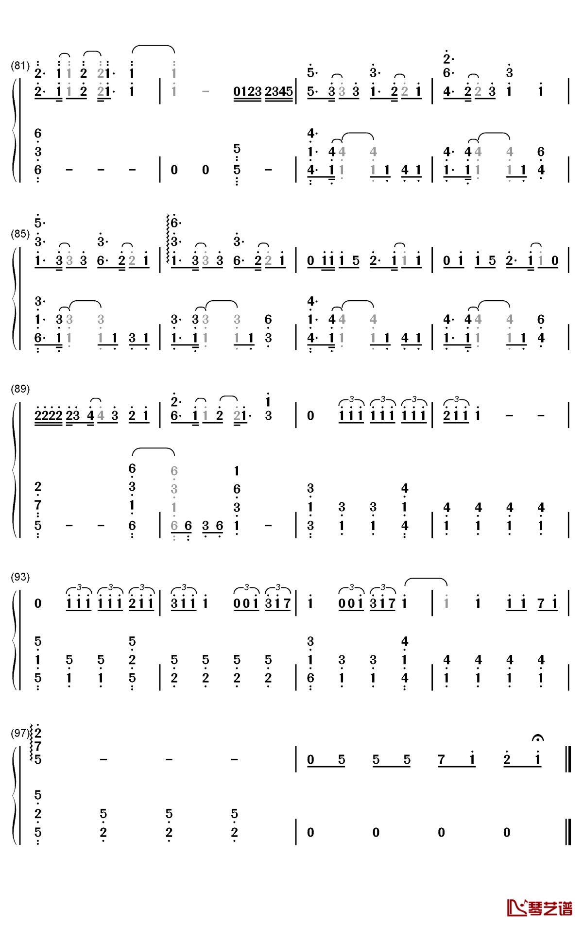 Hope钢琴简谱-数字双手-安室奈美惠5