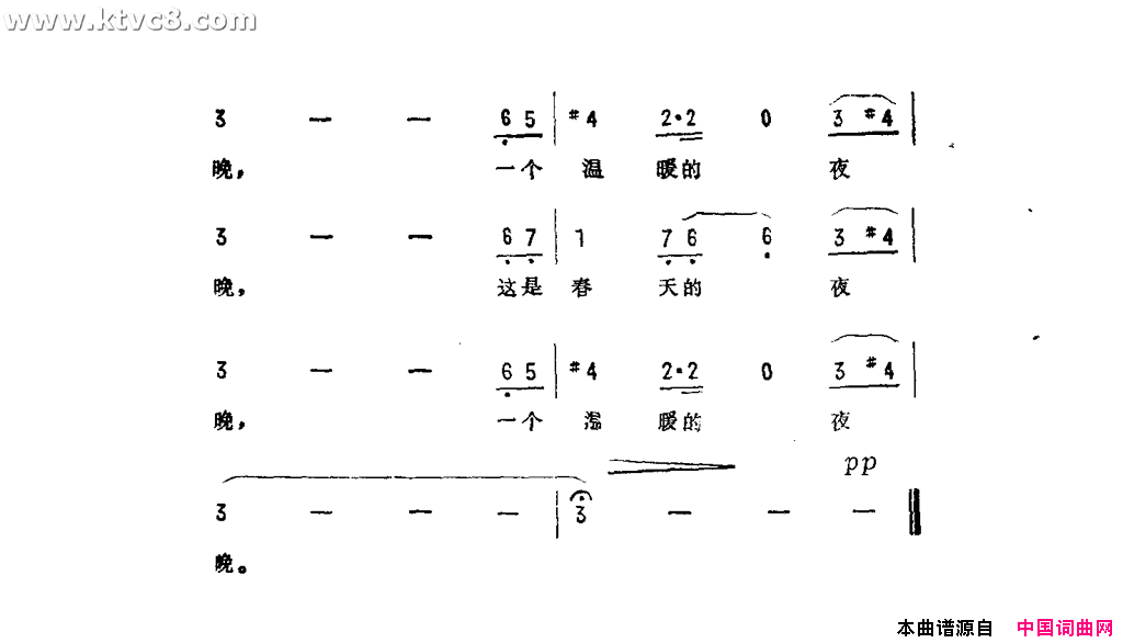 一个春天的夜晚《城市假面舞曲》简谱1