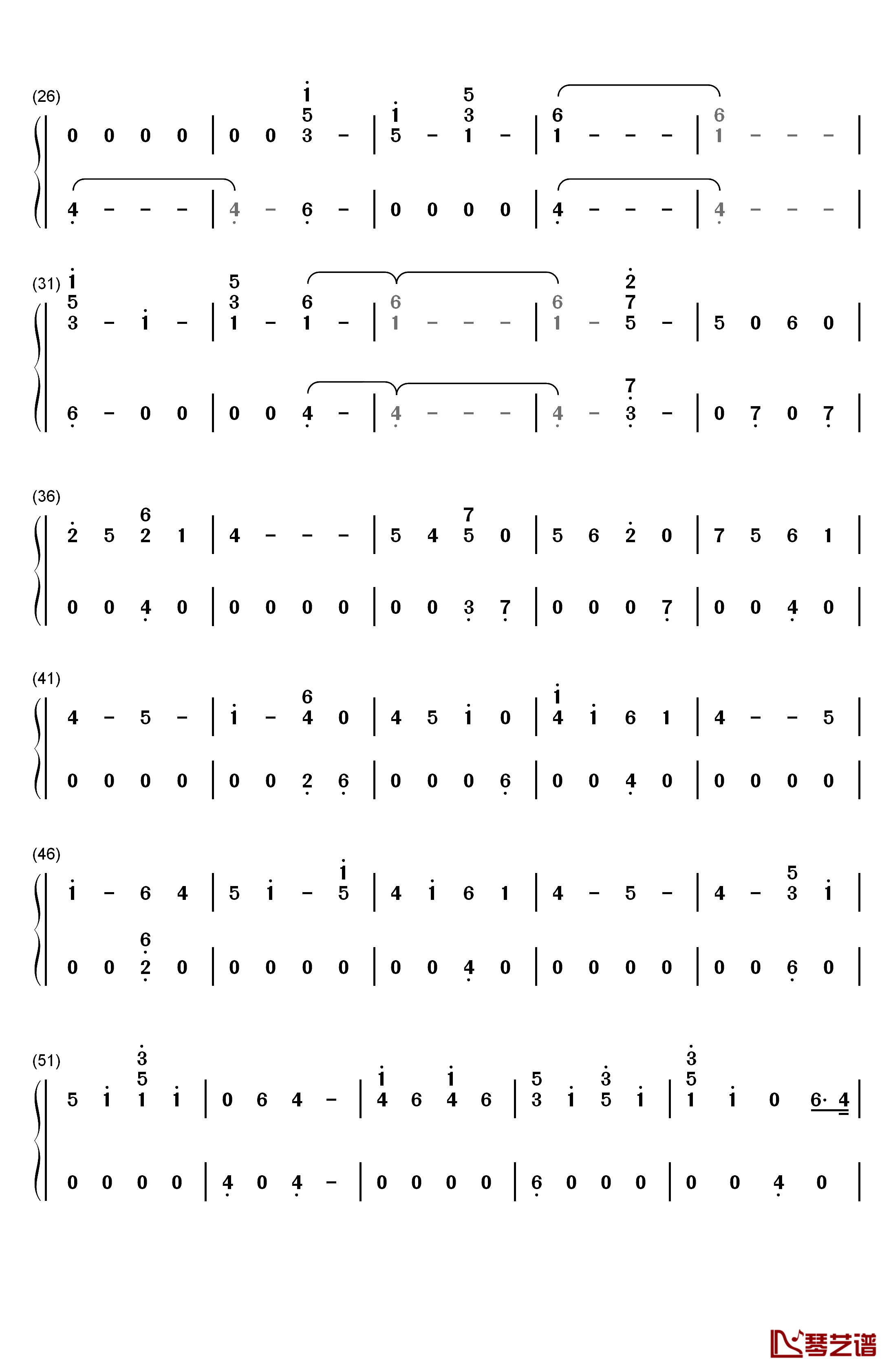 Hostage钢琴简谱-数字双手-Billie Eilish2