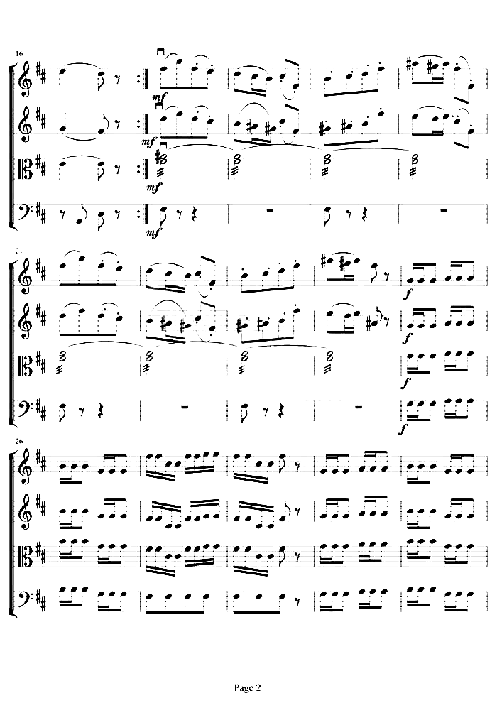 弦乐四重奏《卡门序曲》简谱1