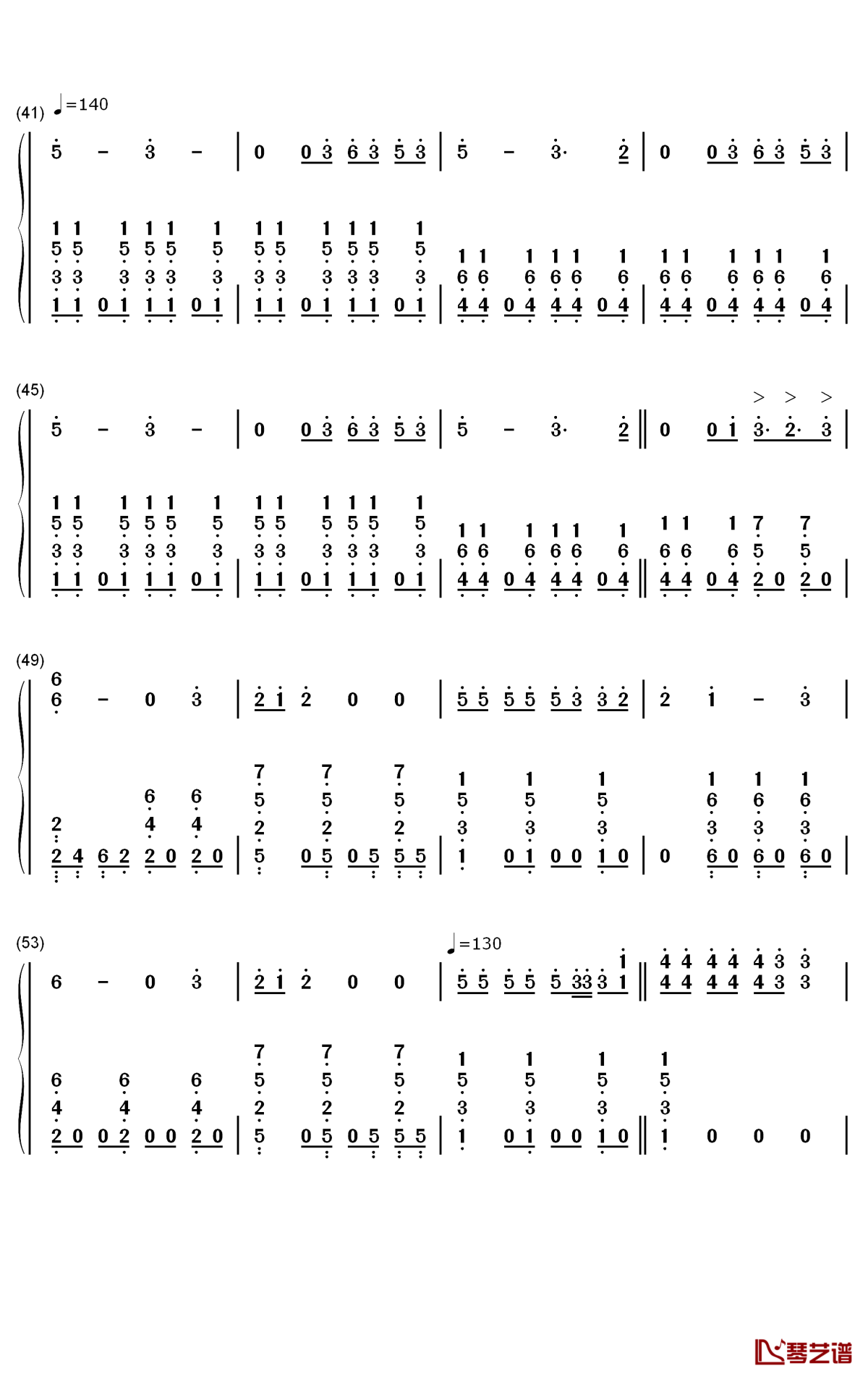 抖音最火英语歌曲串烧钢琴简谱-数字双手-Various Artists3