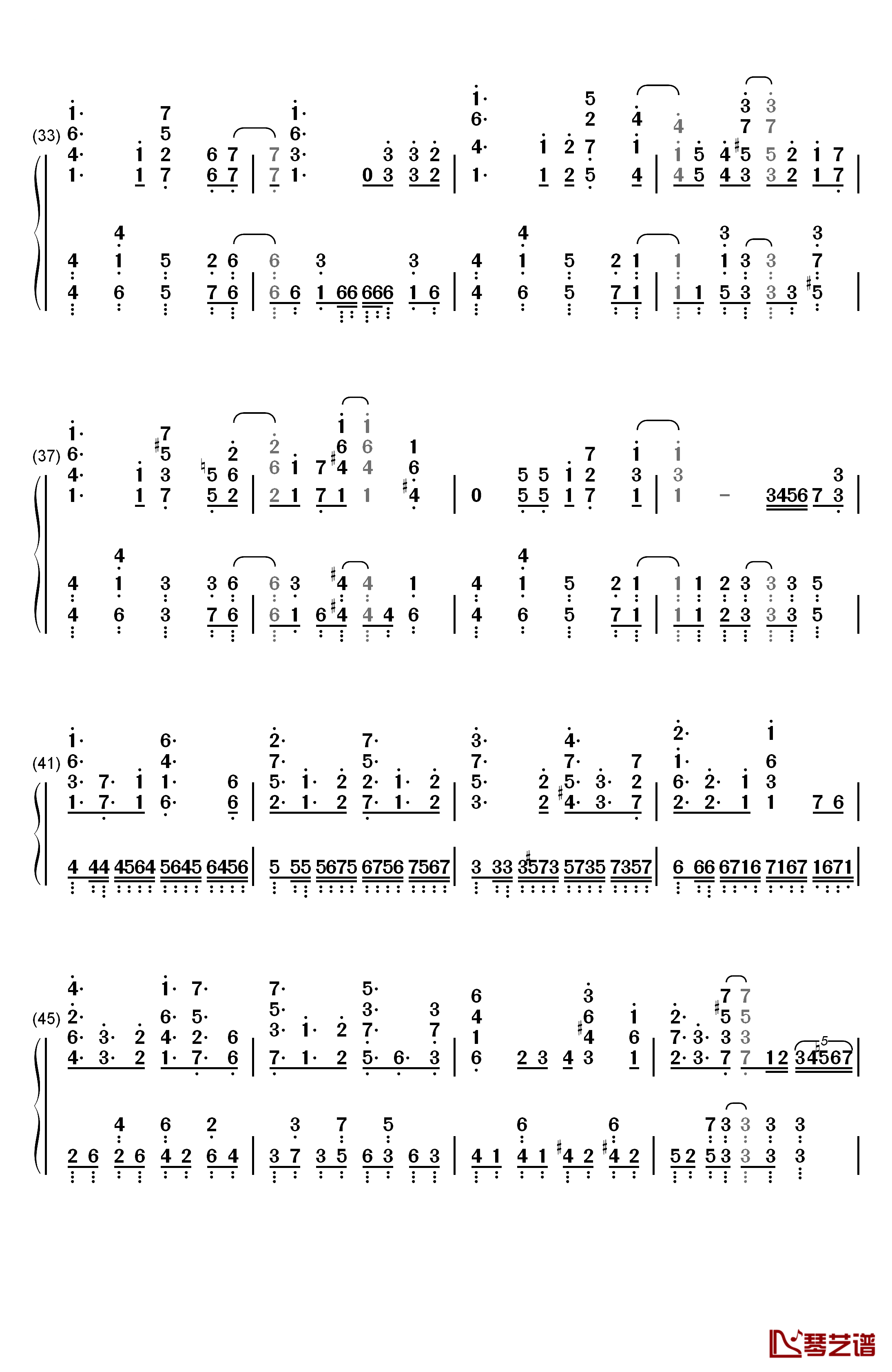 Beautiful World钢琴简谱-数字双手-XX:me3