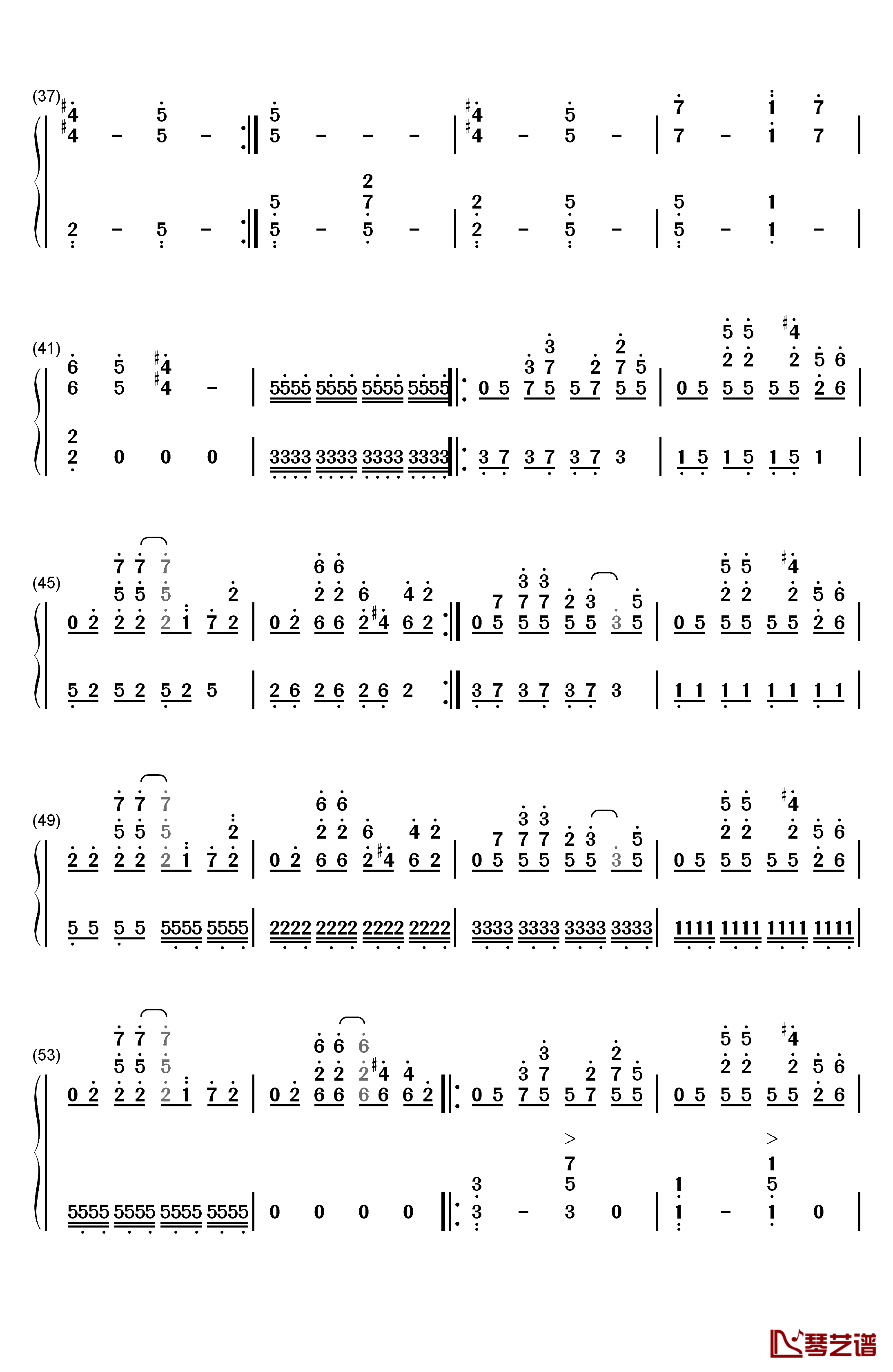 Force钢琴简谱-数字双手-Alan Walker3