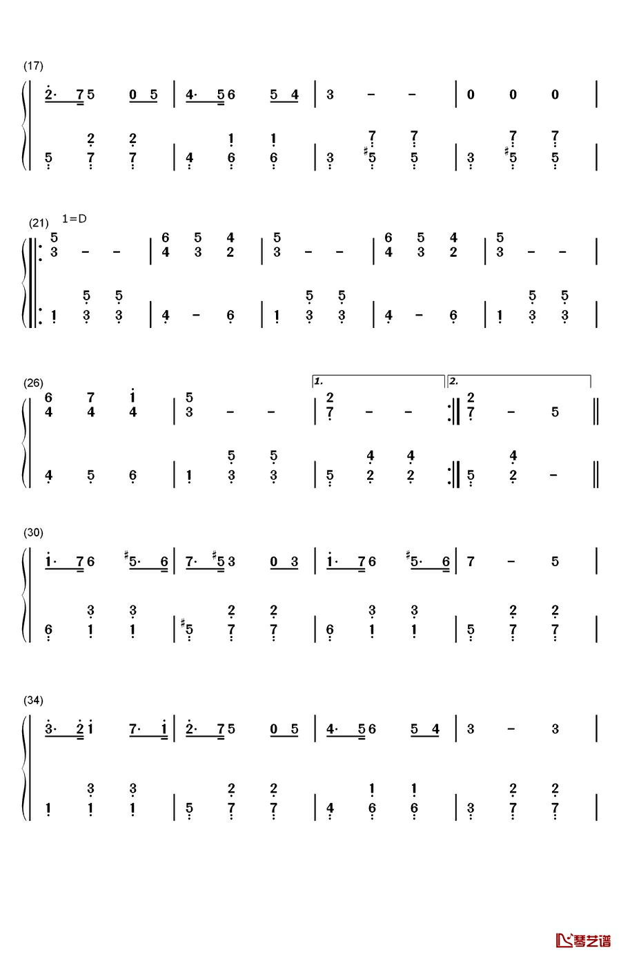 Conquest of Paradise钢琴简谱-数字双手-Vangelis2