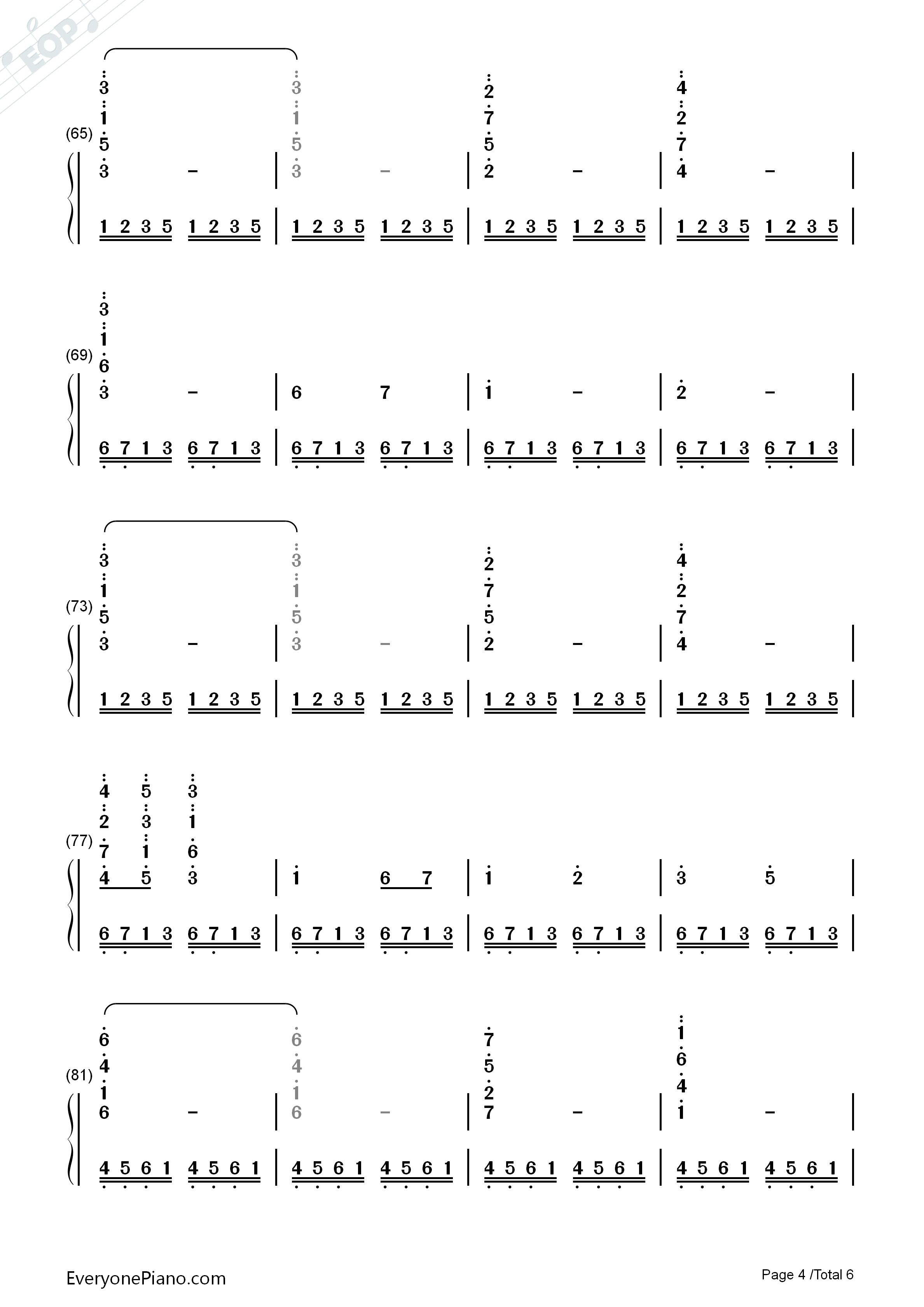 Prelude钢琴简谱-植松伸夫演唱4