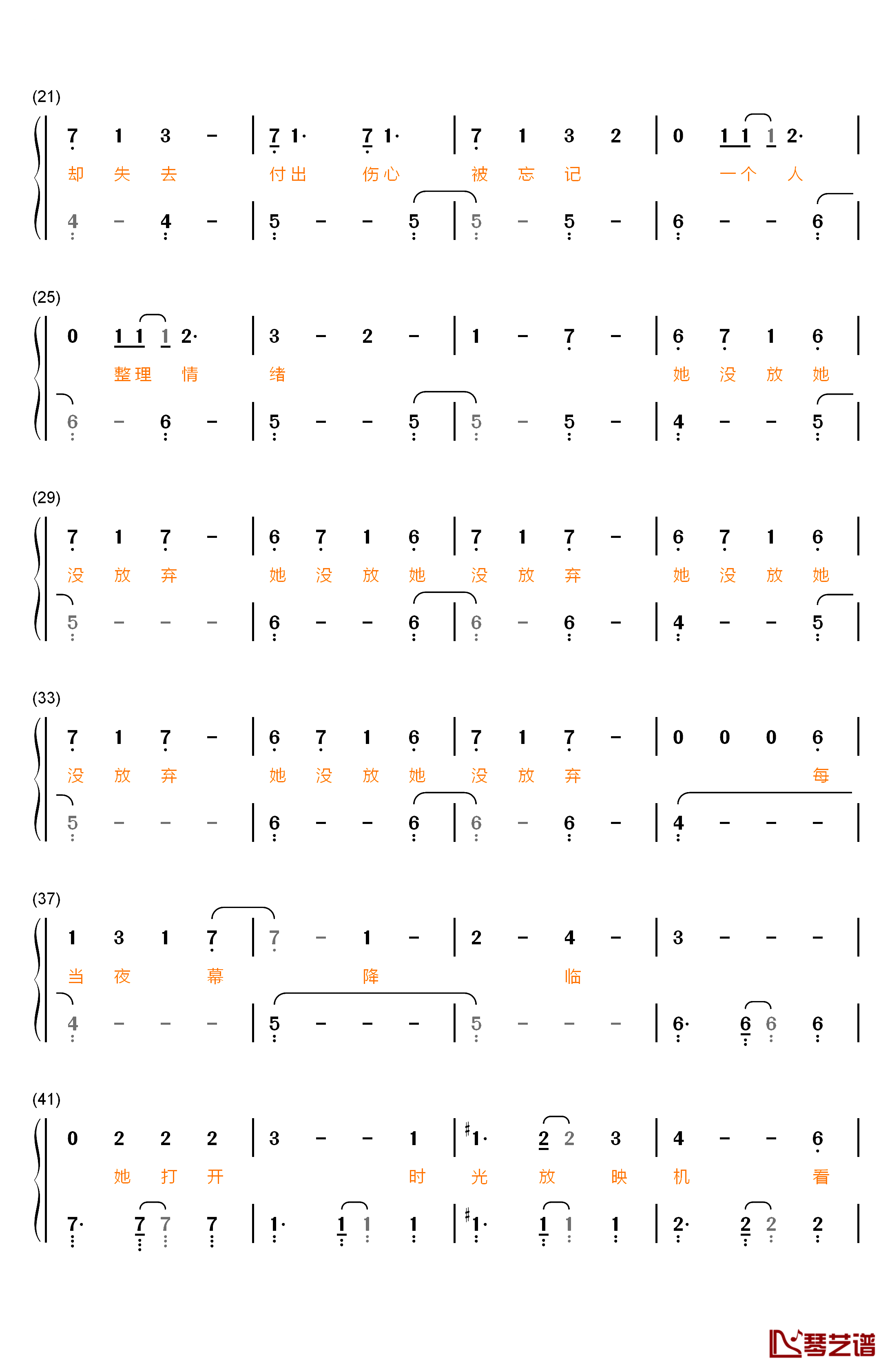 我梦见我梦见我钢琴简谱-数字双手-本兮2