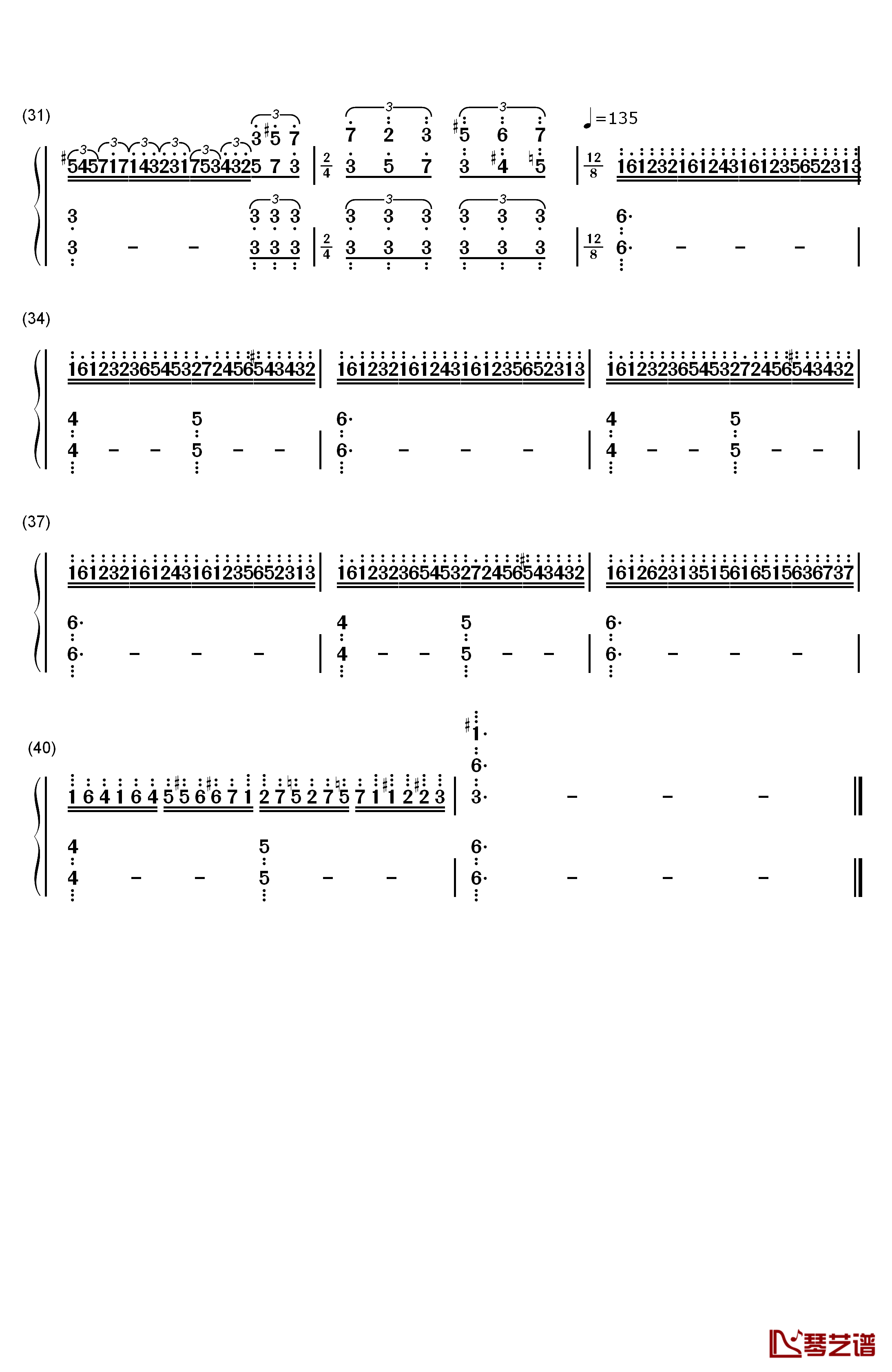 Entrance钢琴简谱-数字双手-Ice3