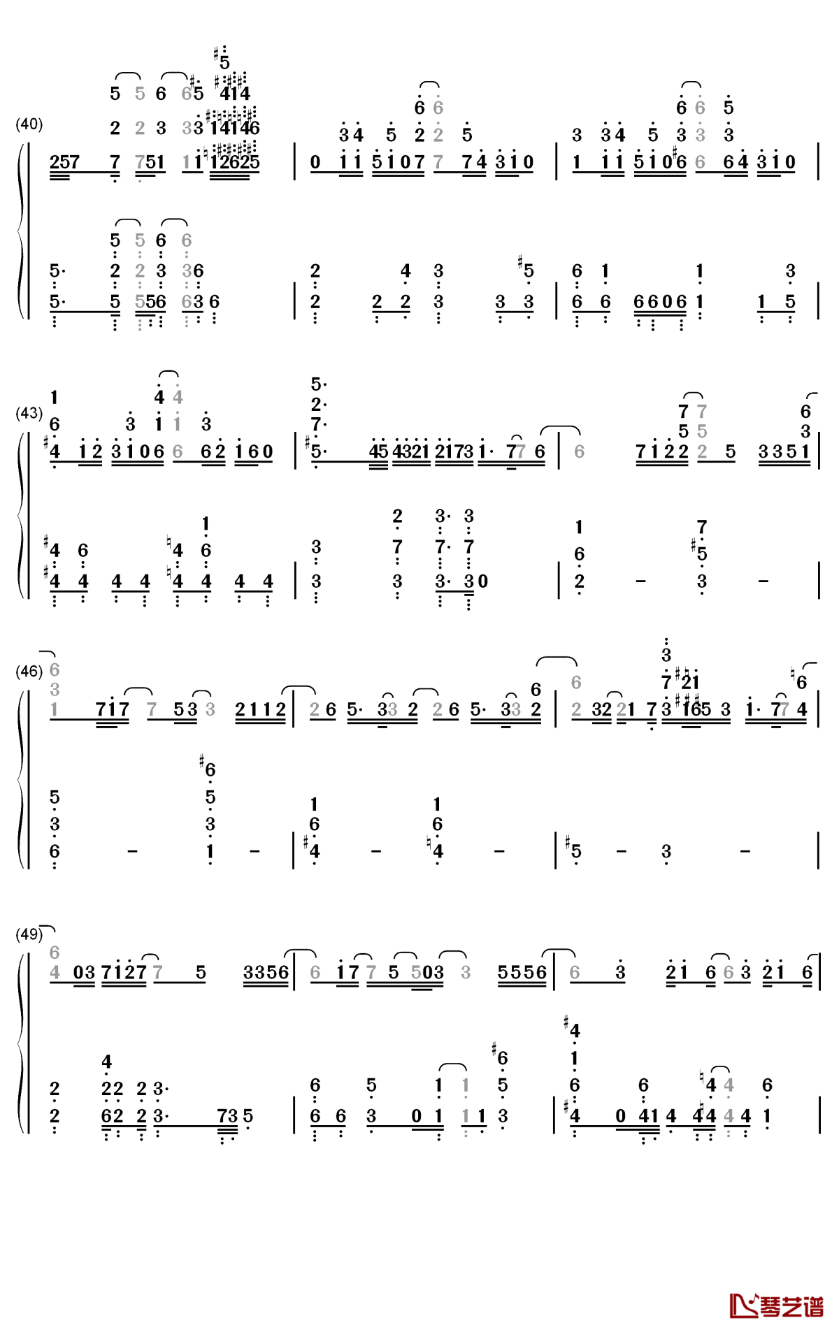 感電钢琴简谱-数字双手-米津玄师4