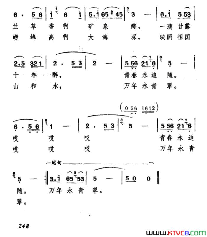 崂山美电视音乐片《青岛青春的岛》选曲简谱1