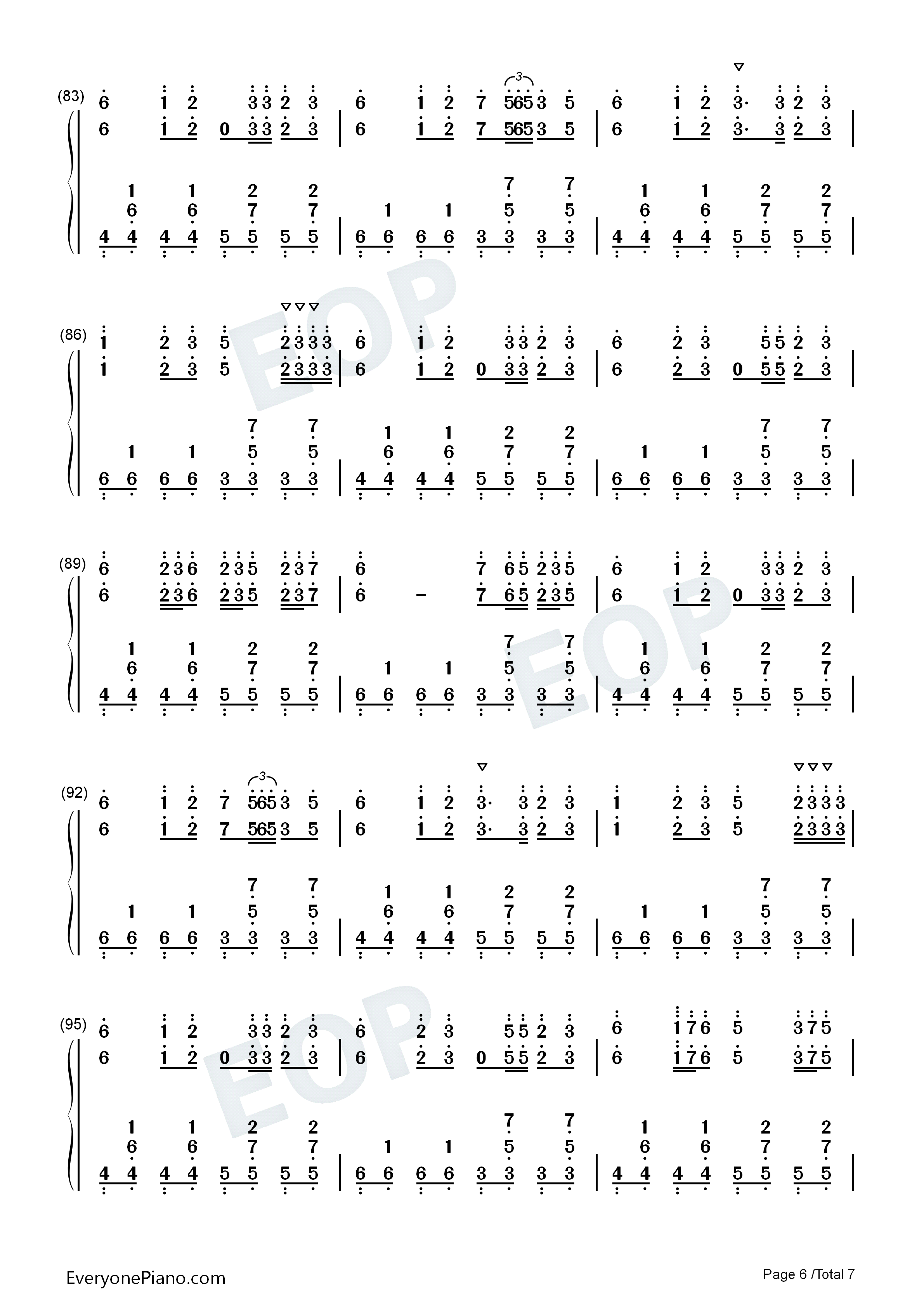 Tera钢琴简谱-Xomu演唱6