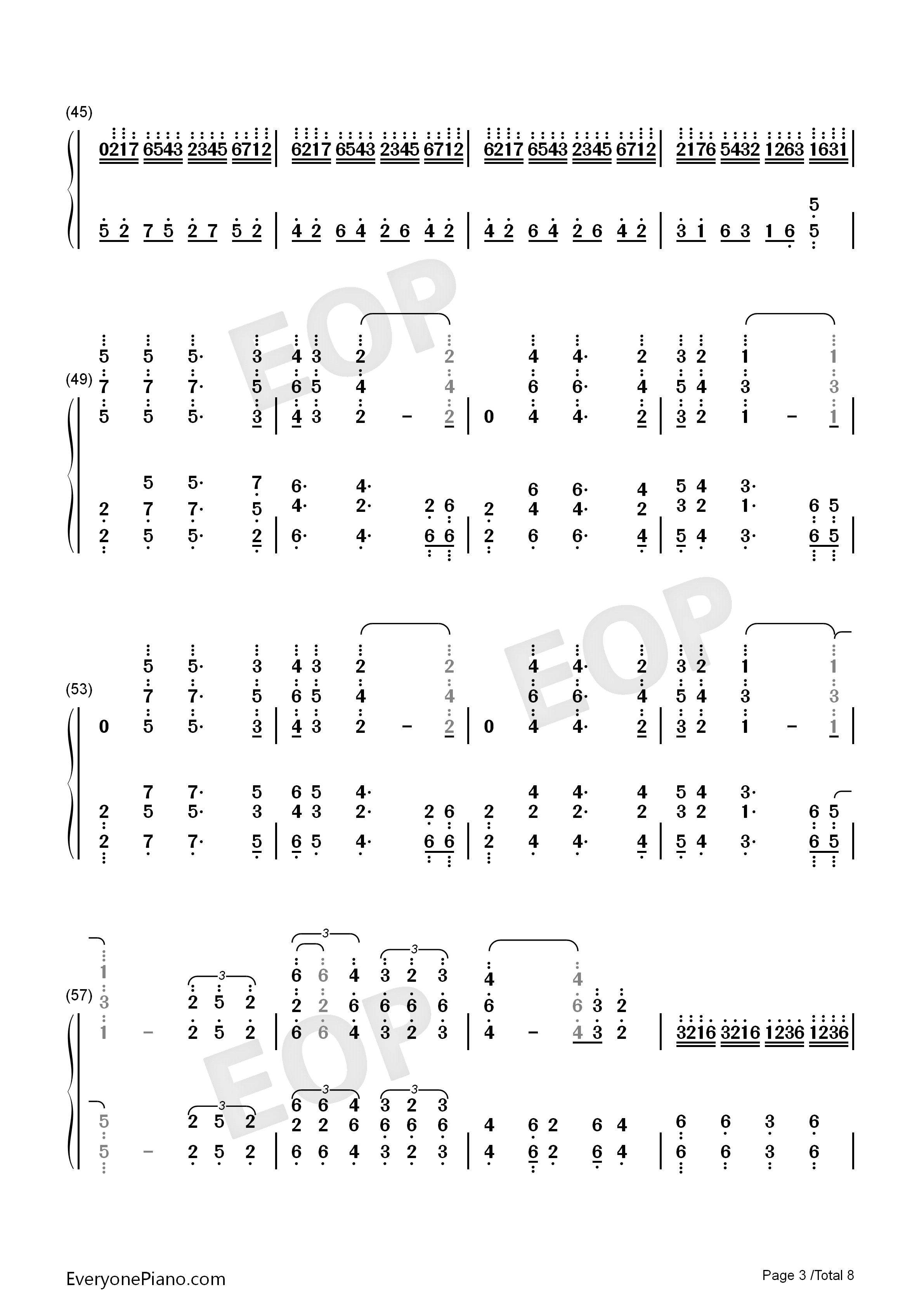 Clocks钢琴简谱-马克西姆演唱3