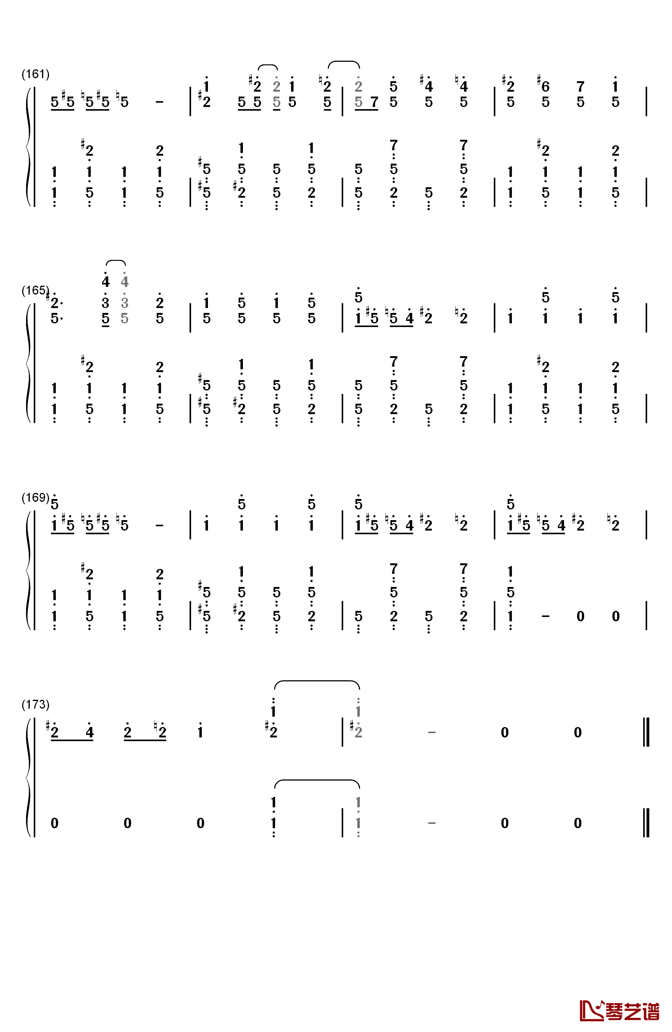 マトリョシカ钢琴简谱-数字双手-触手猴11