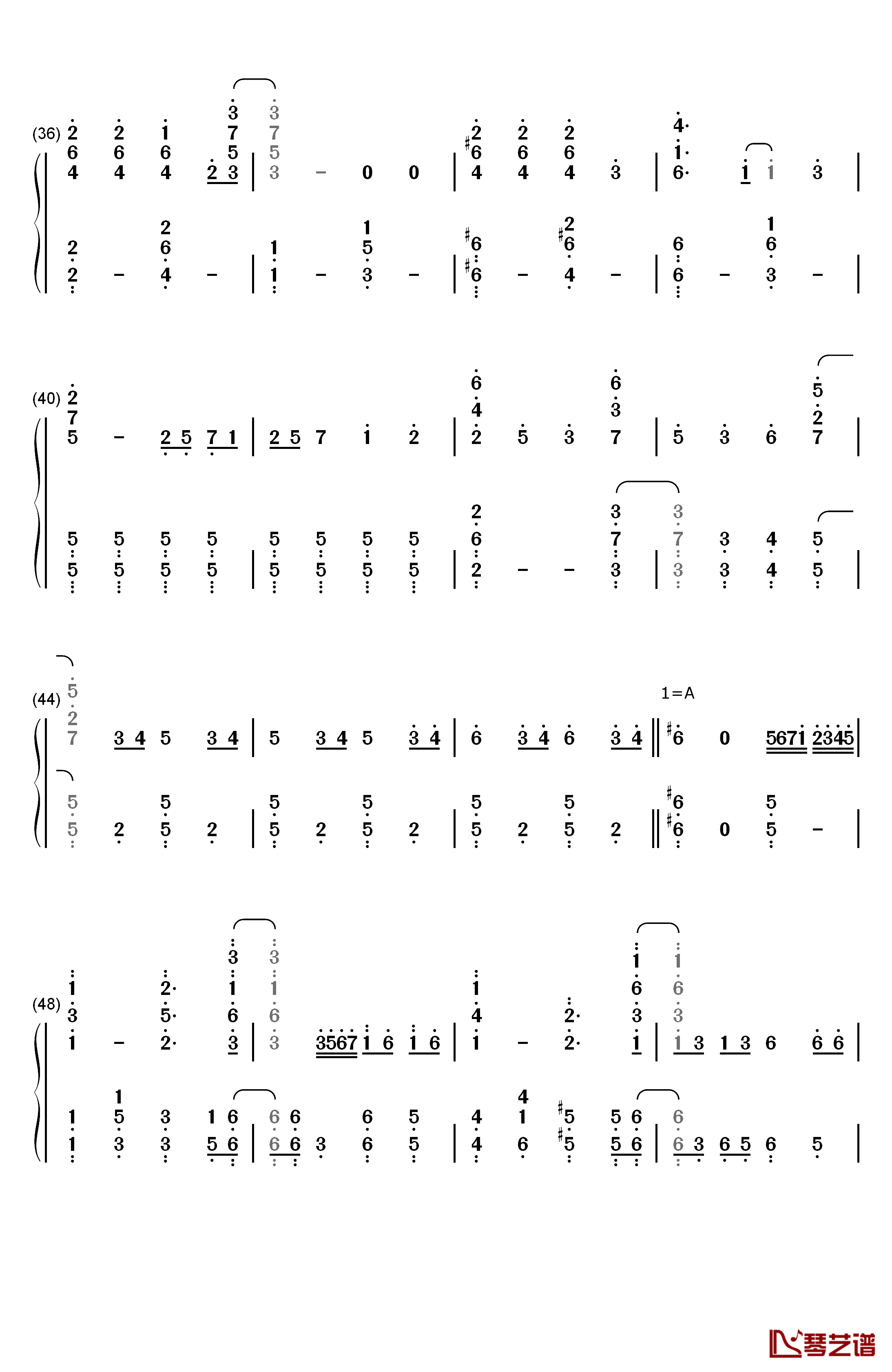 SHINY DAYS钢琴简谱-数字双手-亚咲花3