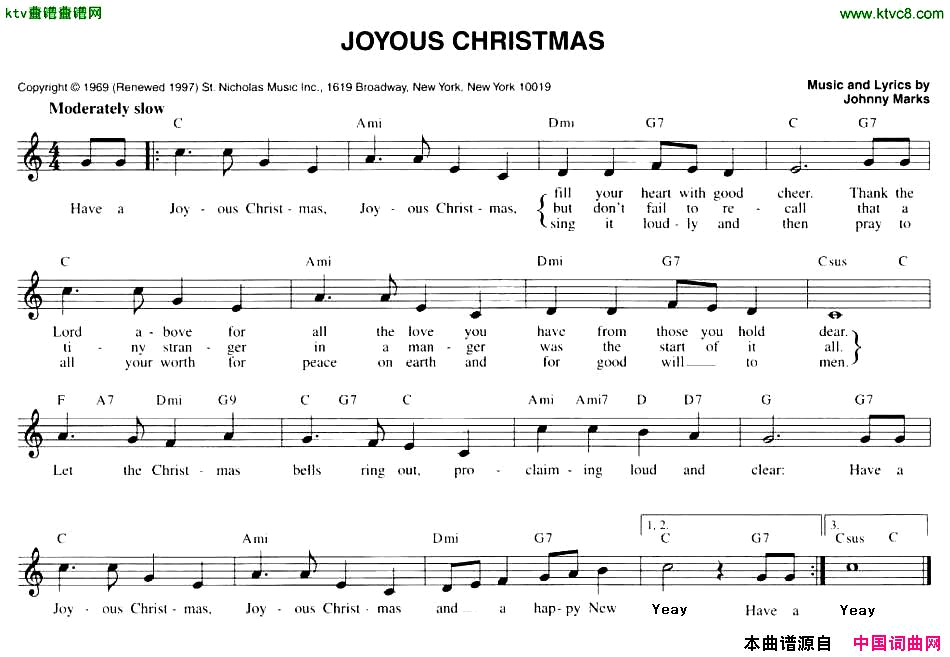 JOYOUSCHRISTMAS简谱1