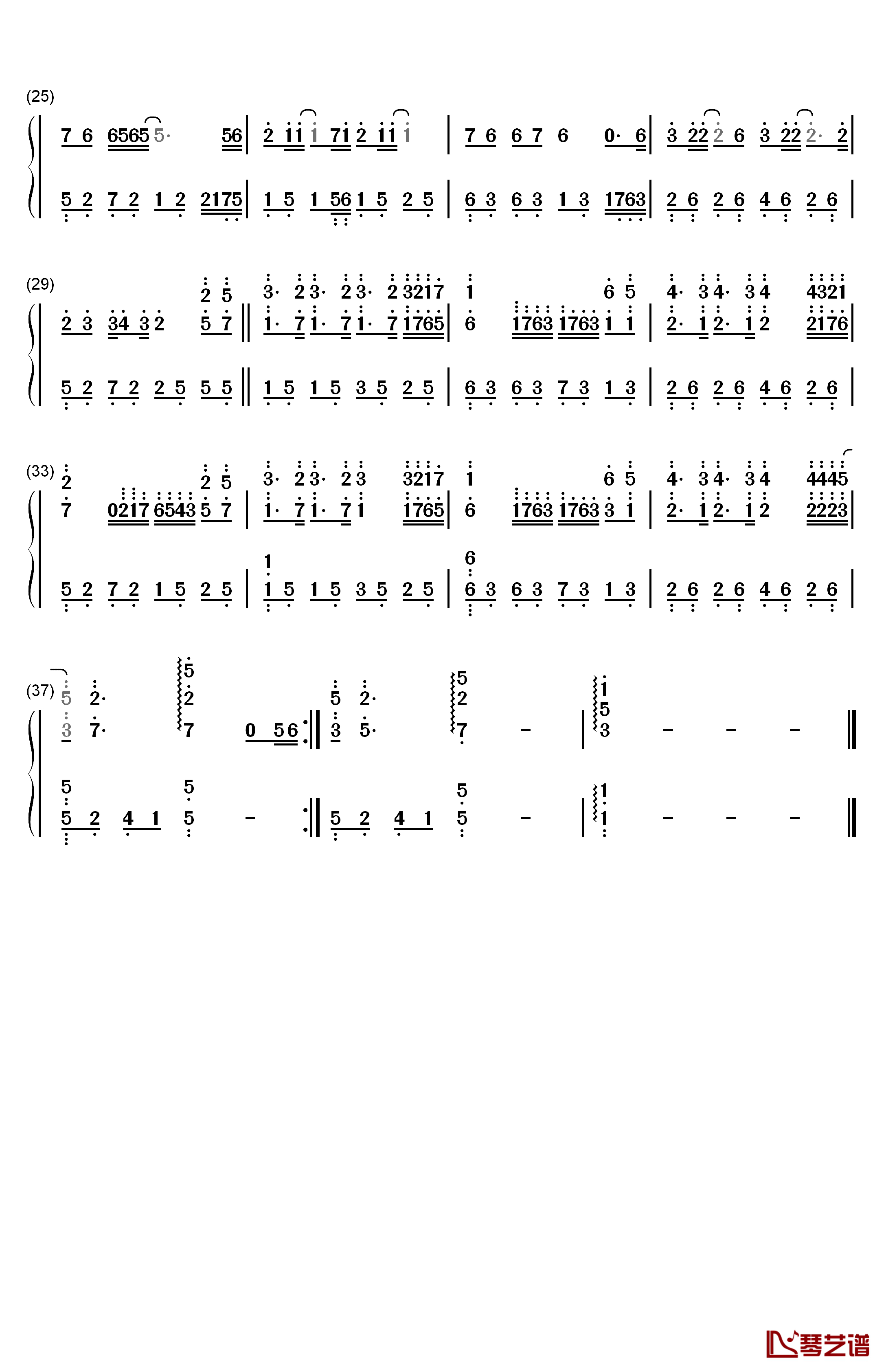 风吹麦浪钢琴简谱-数字双手-李健  孙俪2