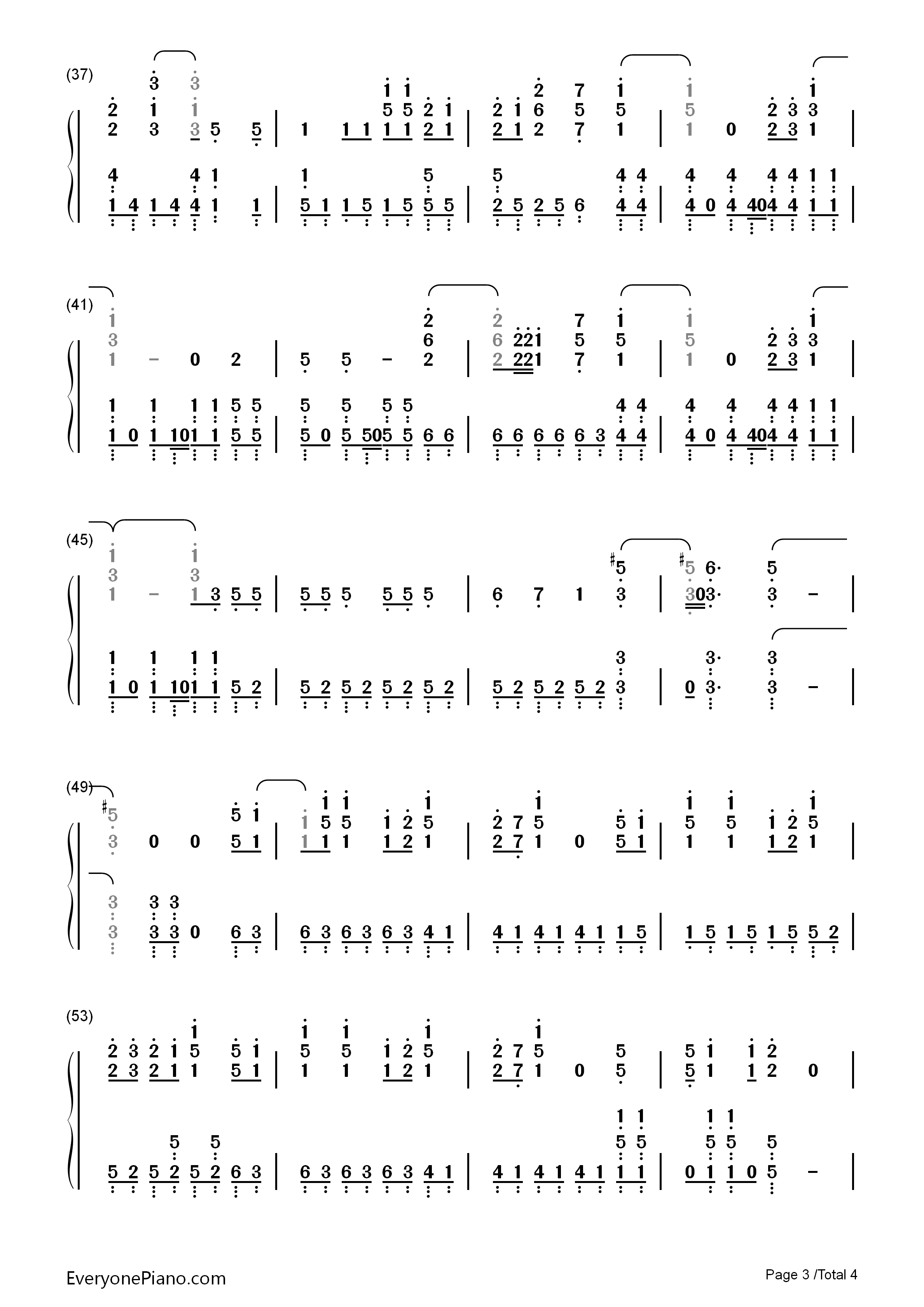 Outgrow钢琴简谱-Gero演唱3