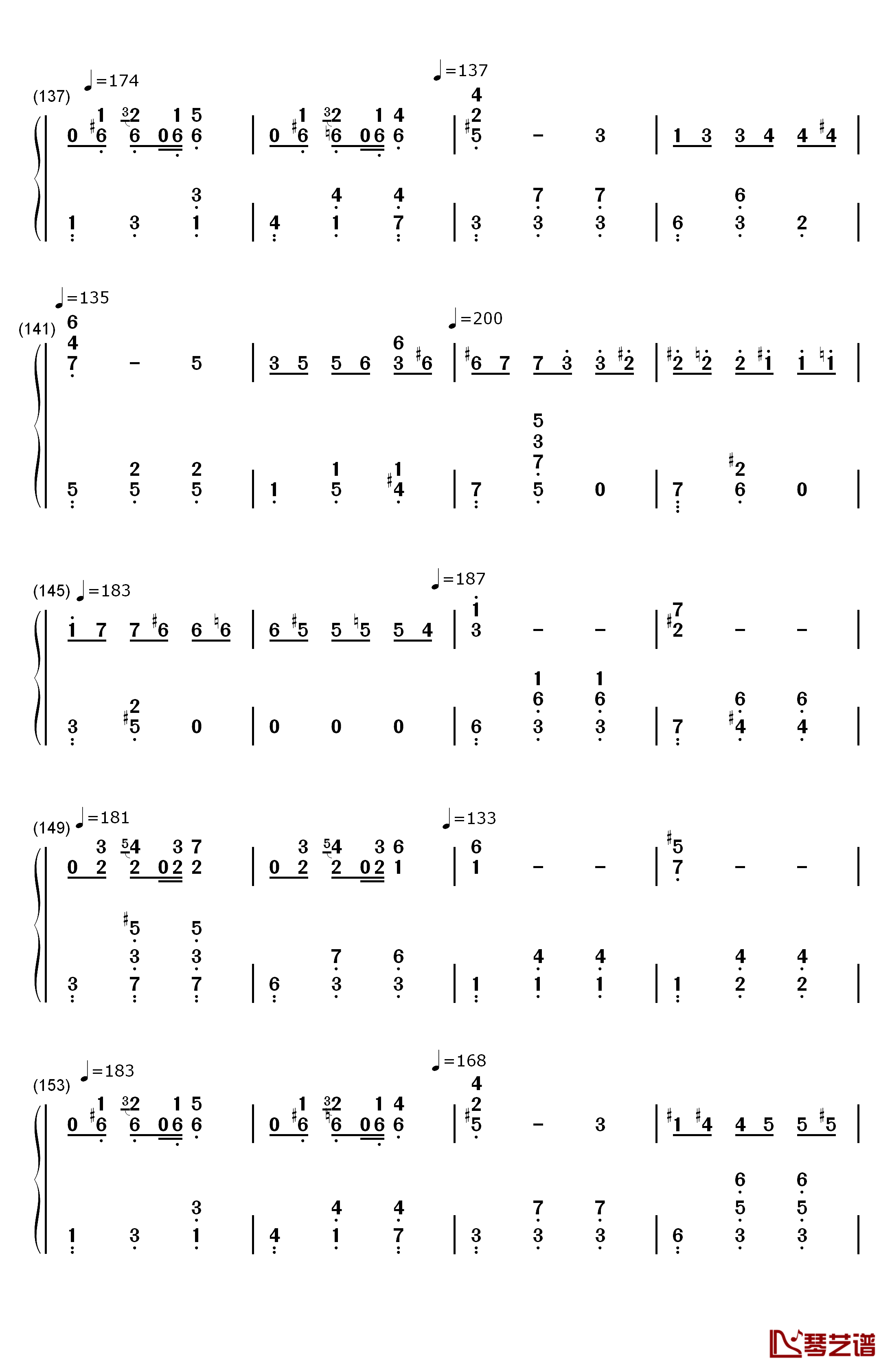 升C小调圆舞曲钢琴简谱-数字双手-肖邦8