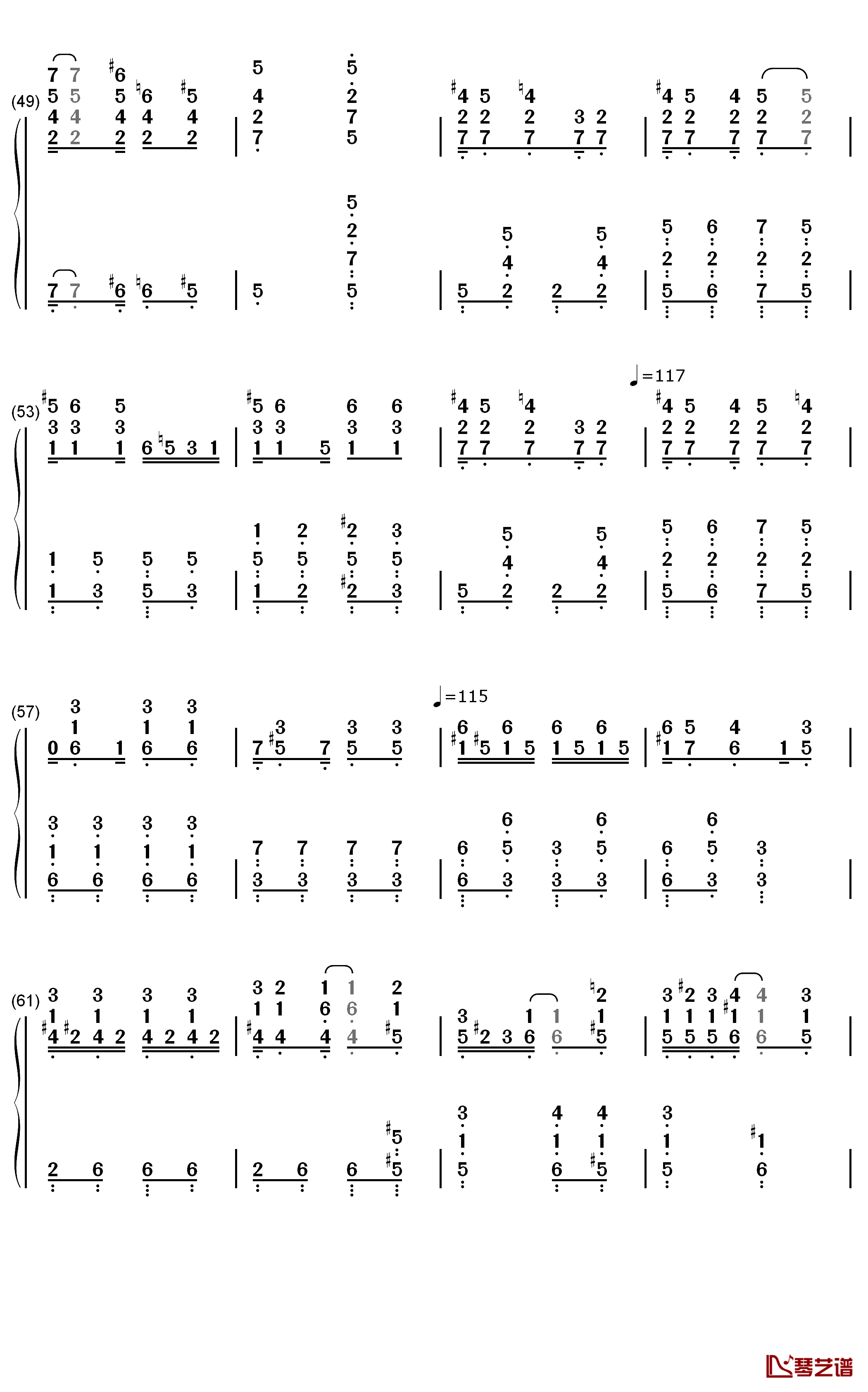 Lovers Lane Glide钢琴简谱-数字双手-Calvin Woolsey4