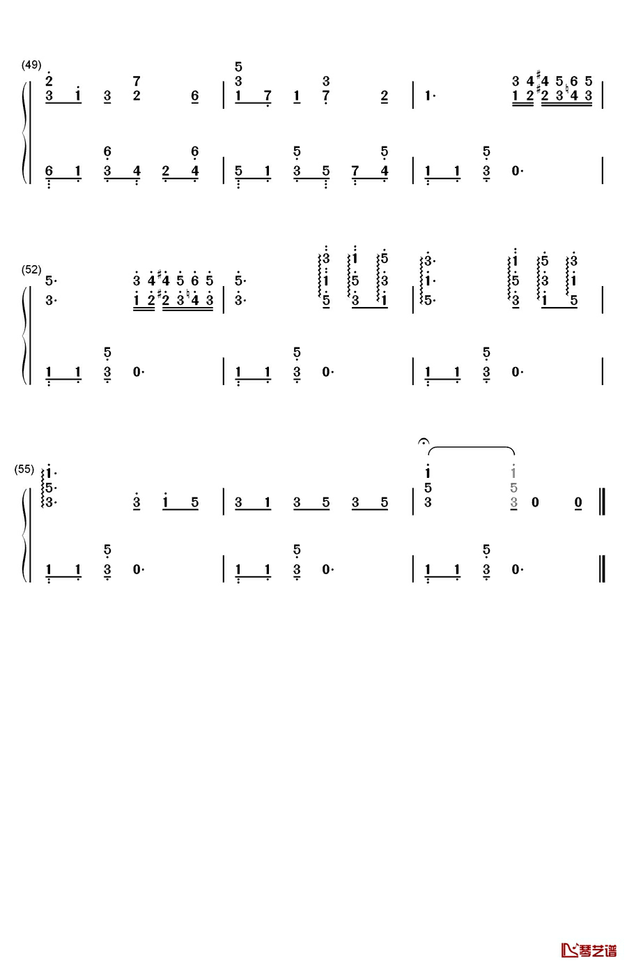 花之歌钢琴简谱-数字双手-兰格4