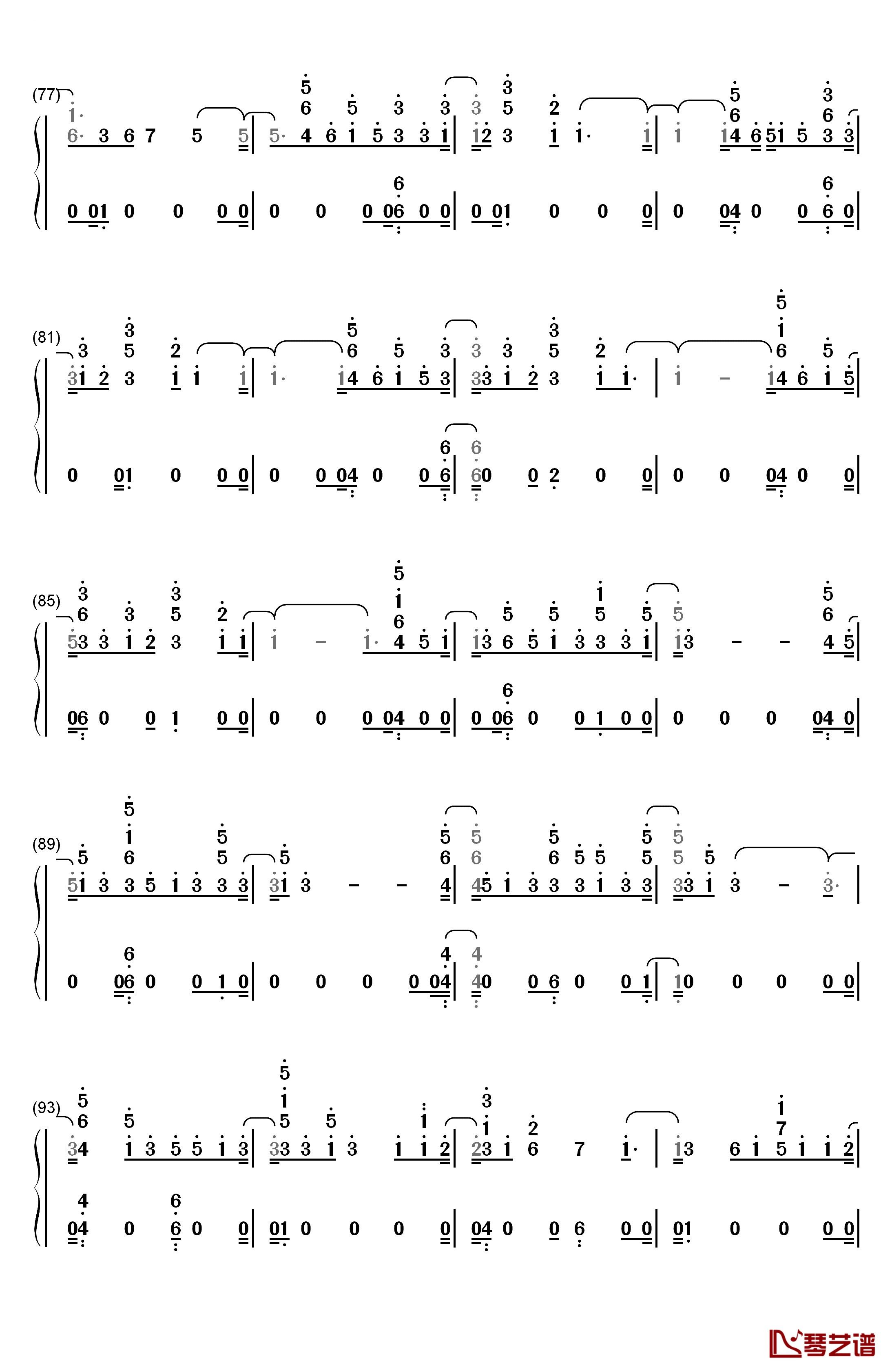 No Drama钢琴简谱-数字双手-Tinashe5